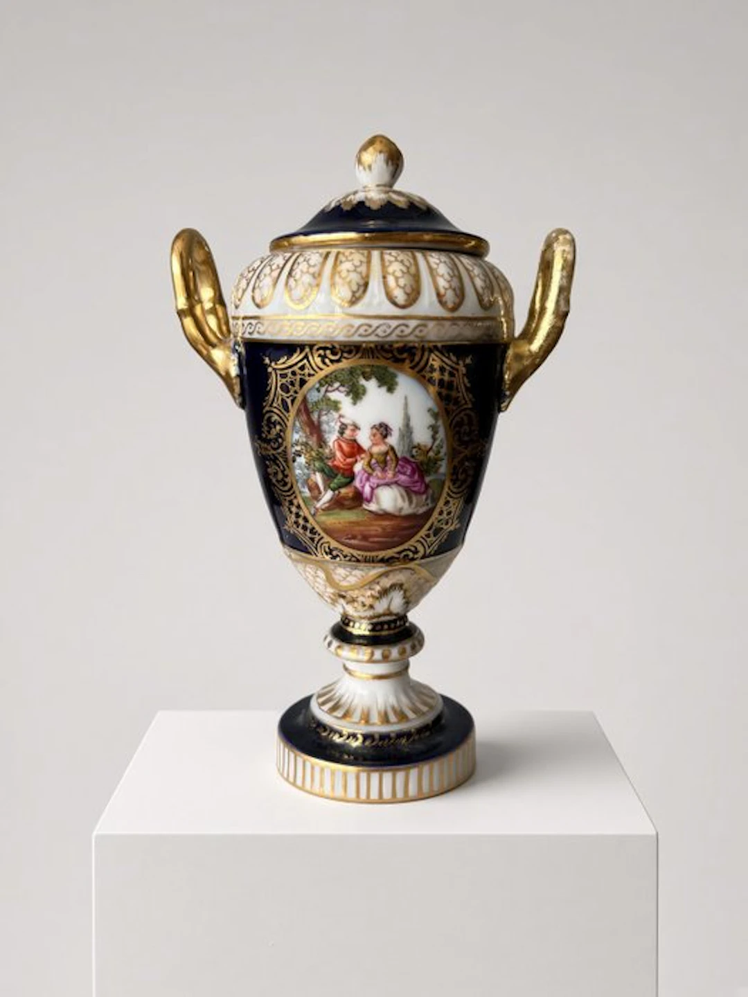 Vase - An Antique Helena Wolfsohn Dresden Porcelain...