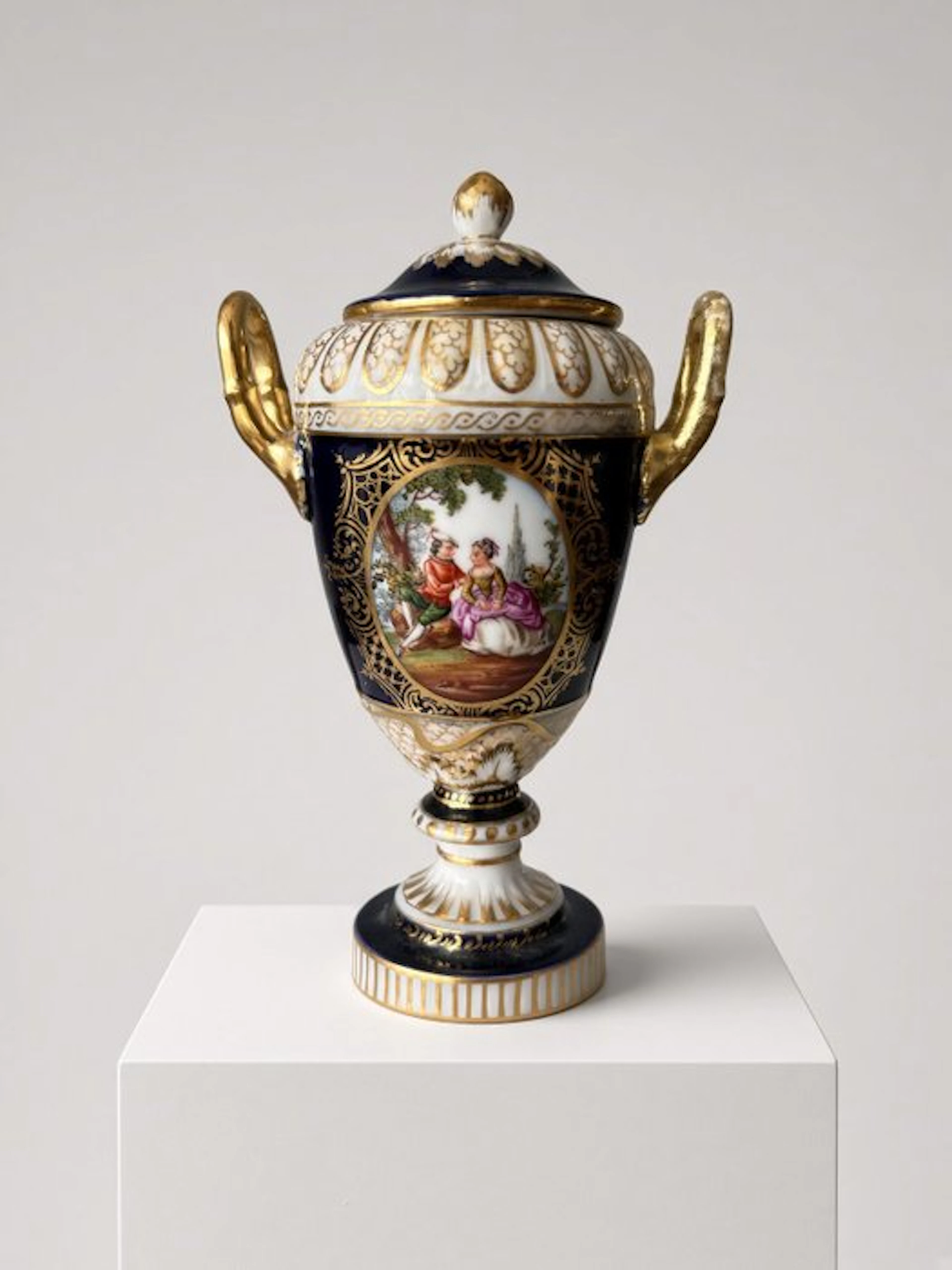 Vase - An Antique Helena Wolfsohn Dresden Porcelain...