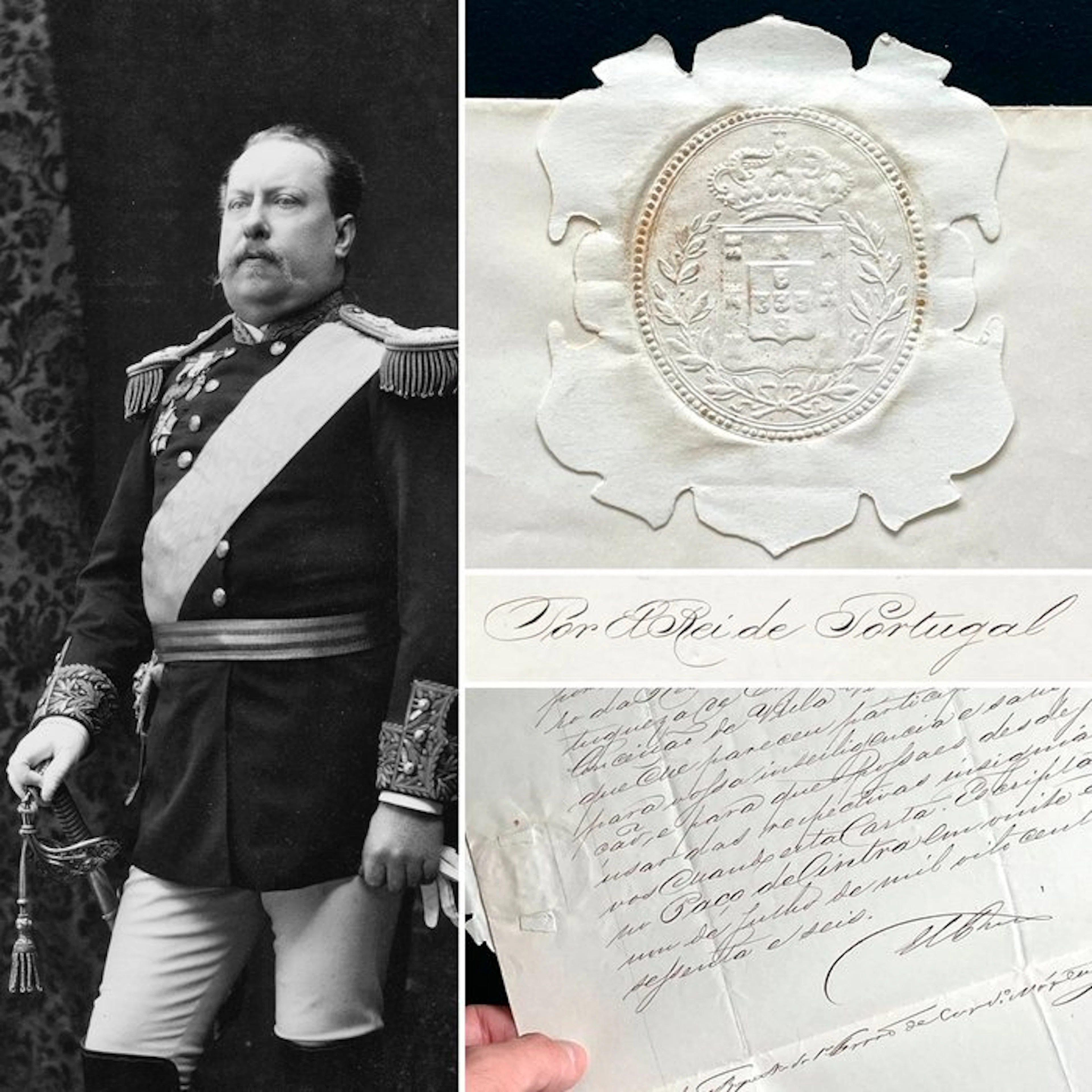 Autógrafo - Firma Rey Luis I de Portugal