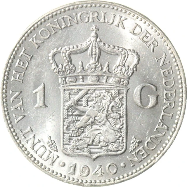 Netherlands. Wilhelmina. 1 Gulden 1940 KWALITEIT (No reserve price)