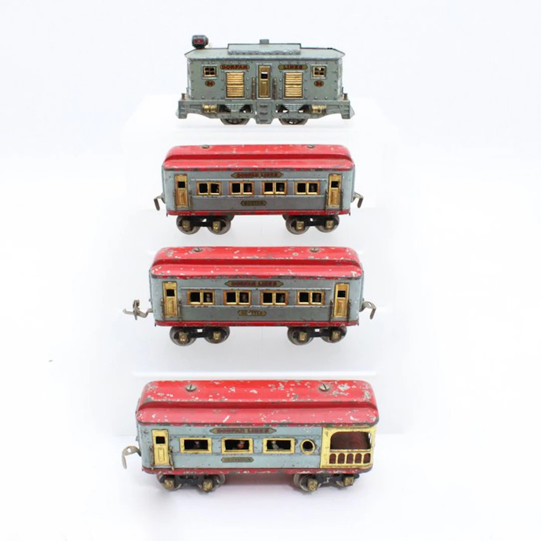 DORFAN - Tin toy - Dorfan Lines no 54 spoor O lok met...