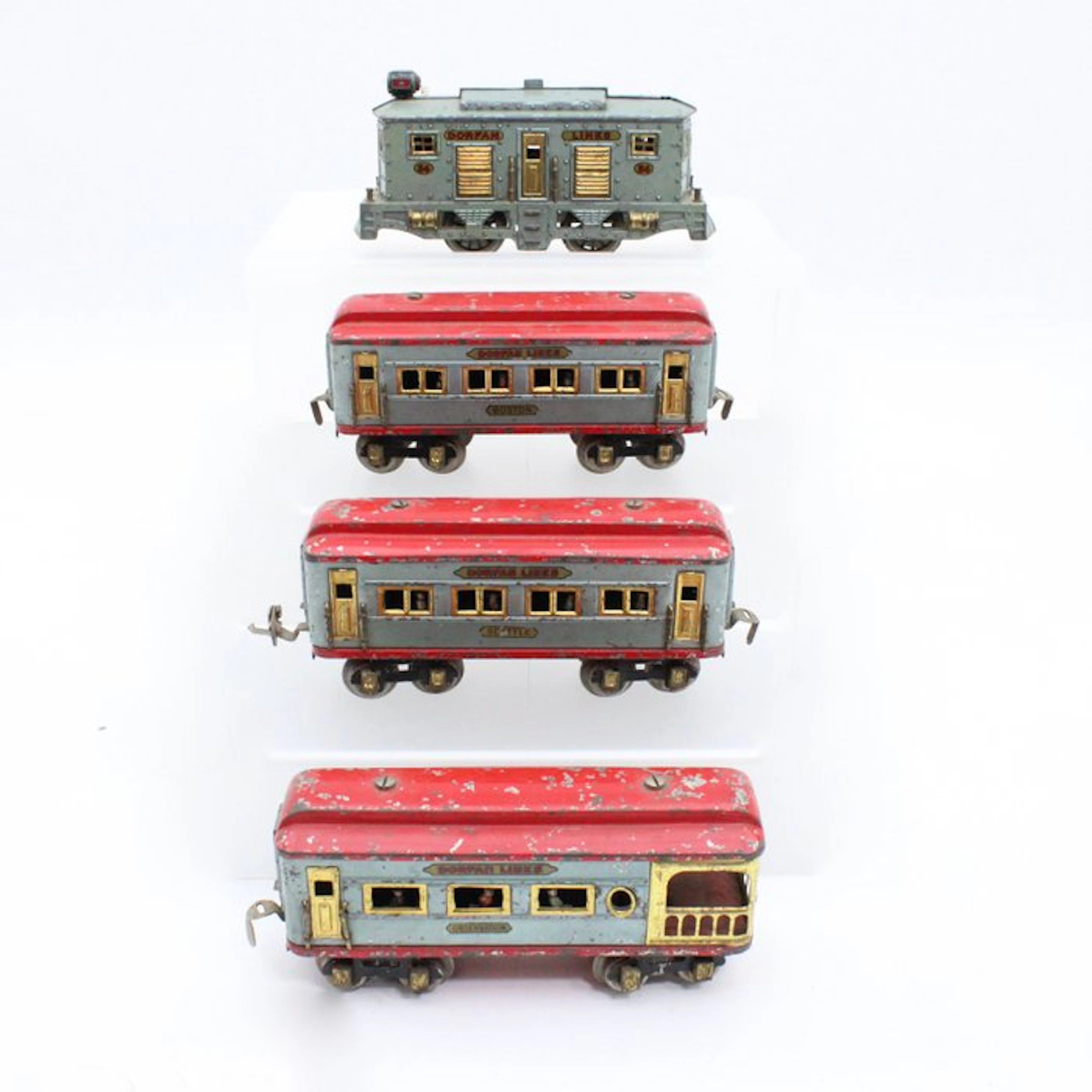 DORFAN - Tin toy - Dorfan Lines no 54 spoor O lok met...