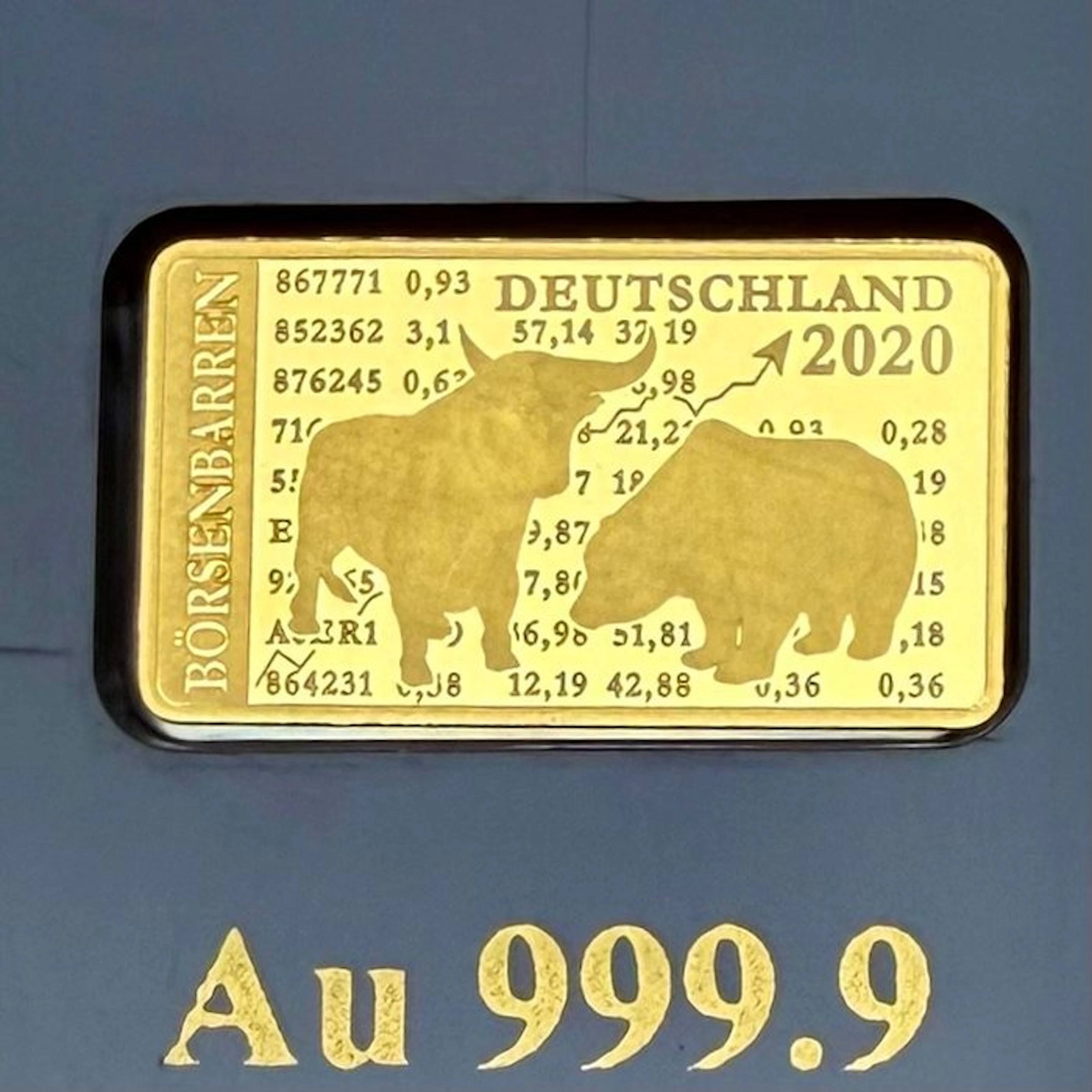 Germany. 2020 Bull and Bear, oro 1/100 Oz (.999) Proof (No reserve price)