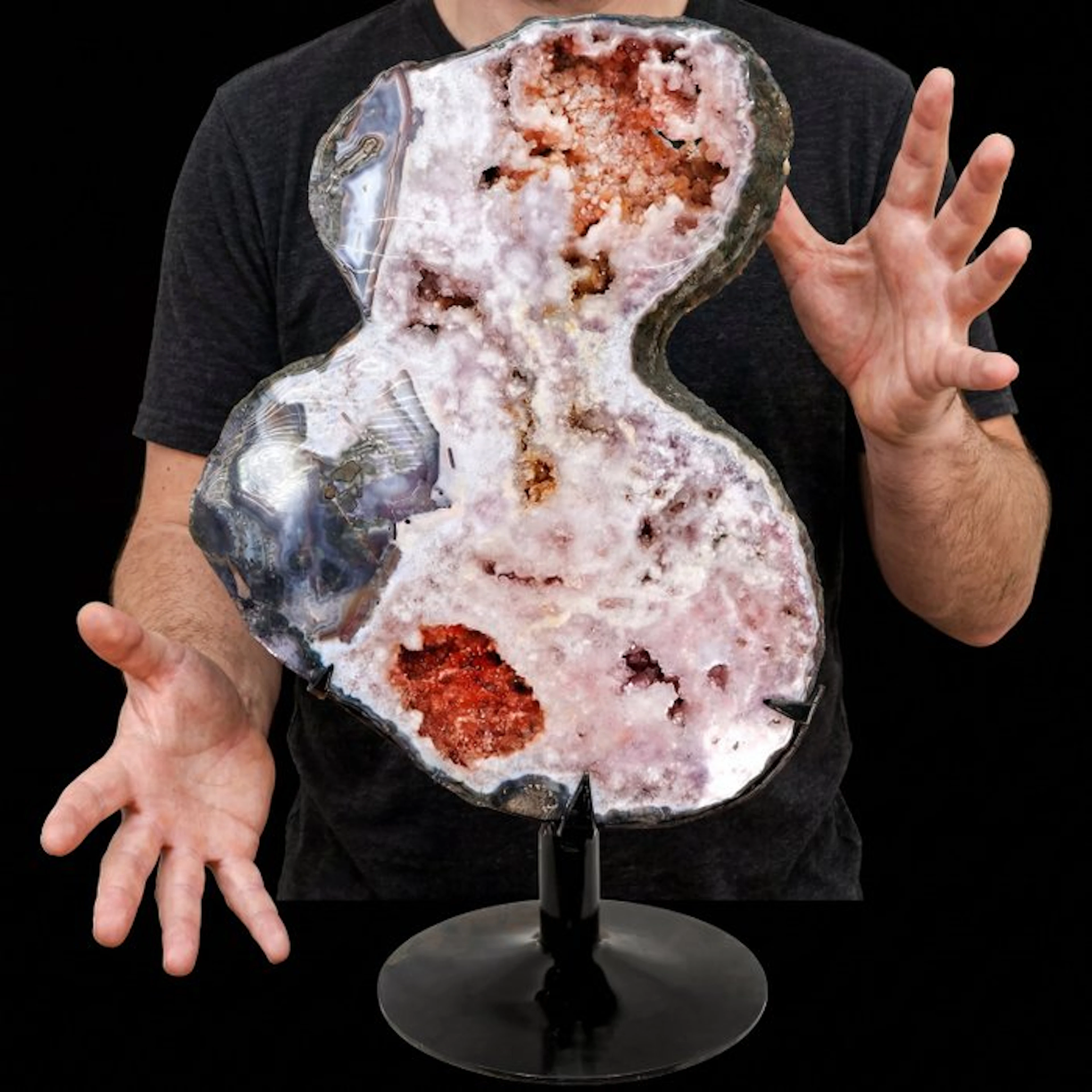 Vivid Pink Amethyst - Geode - 62x37x25 cm- 19.2 kg