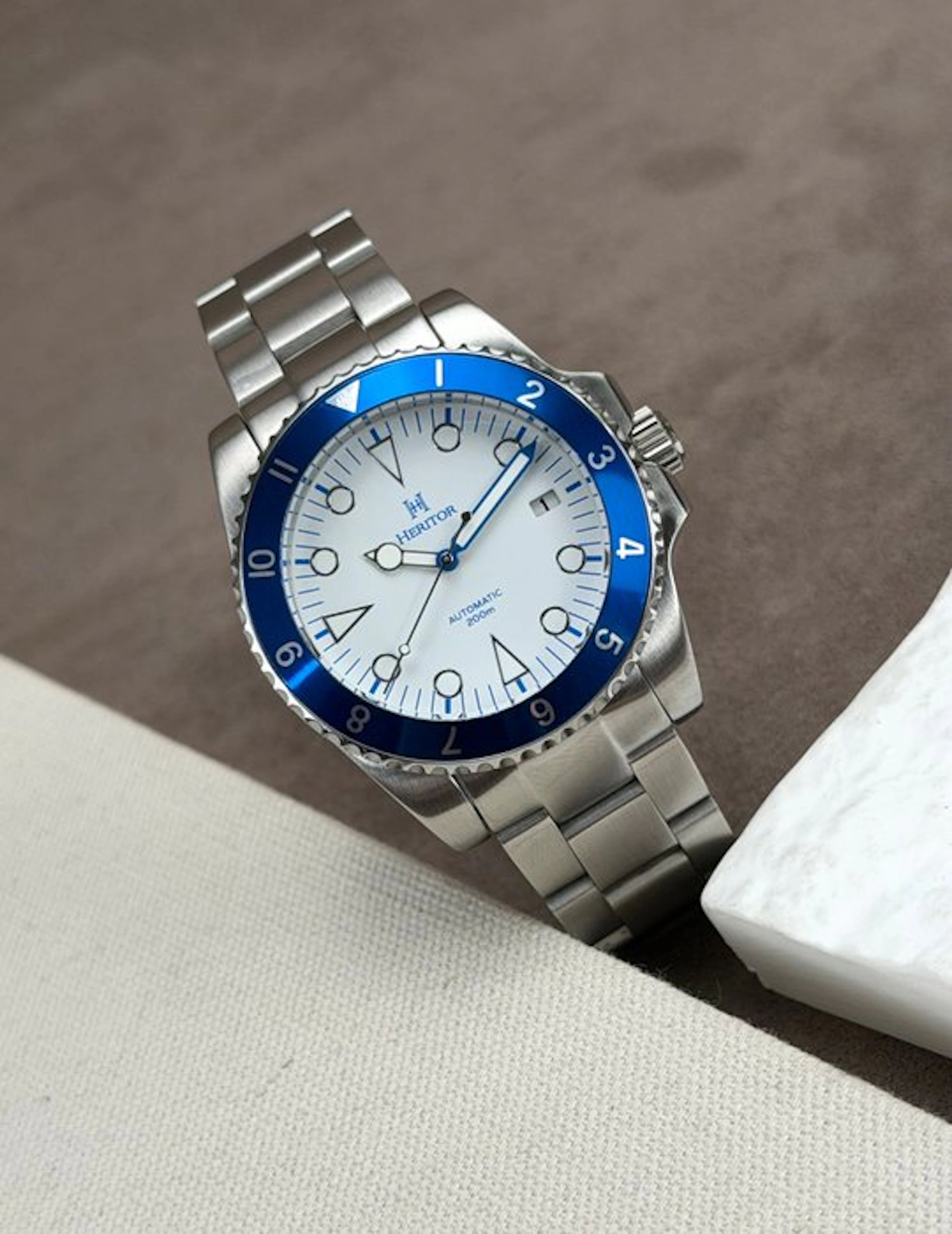 Heritor - Automatic Luciano Date - Blue/White - No...
