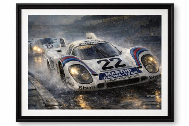 Artwork - Porsche - Martini Porsche 917 K #22 – Le Mans 1971