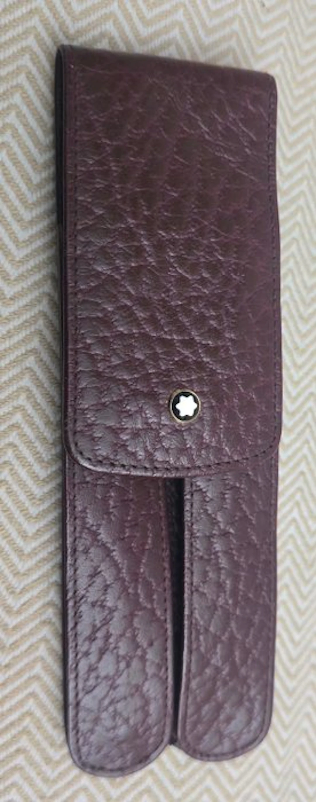 Montblanc - mont blanc funda de piel para 2 piezas...