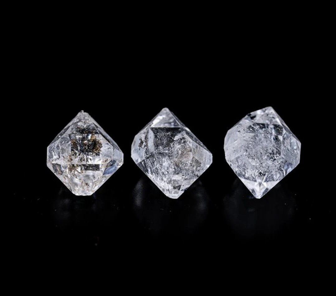 RAREST lot of 3 Herkimer Diamonds — 9.33 carats...