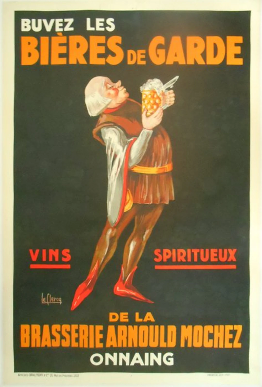 Le Clercq - Affiches GRAU, NERFI & Cie - BUVEZ LES BIÈRES DE GARDE - 1930s