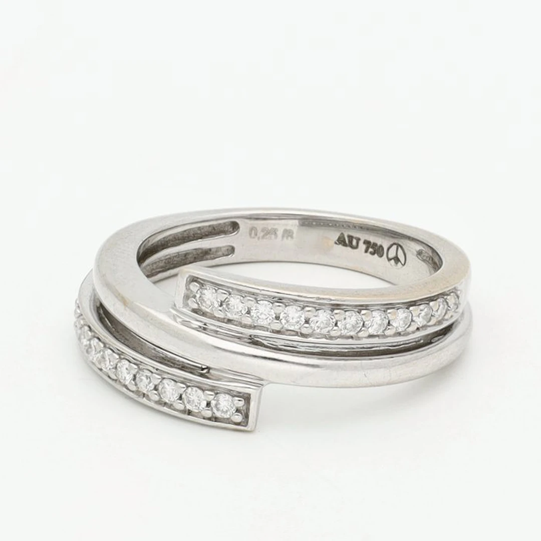 Ring - 18 kt. White gold - Brilliant-cut diamond