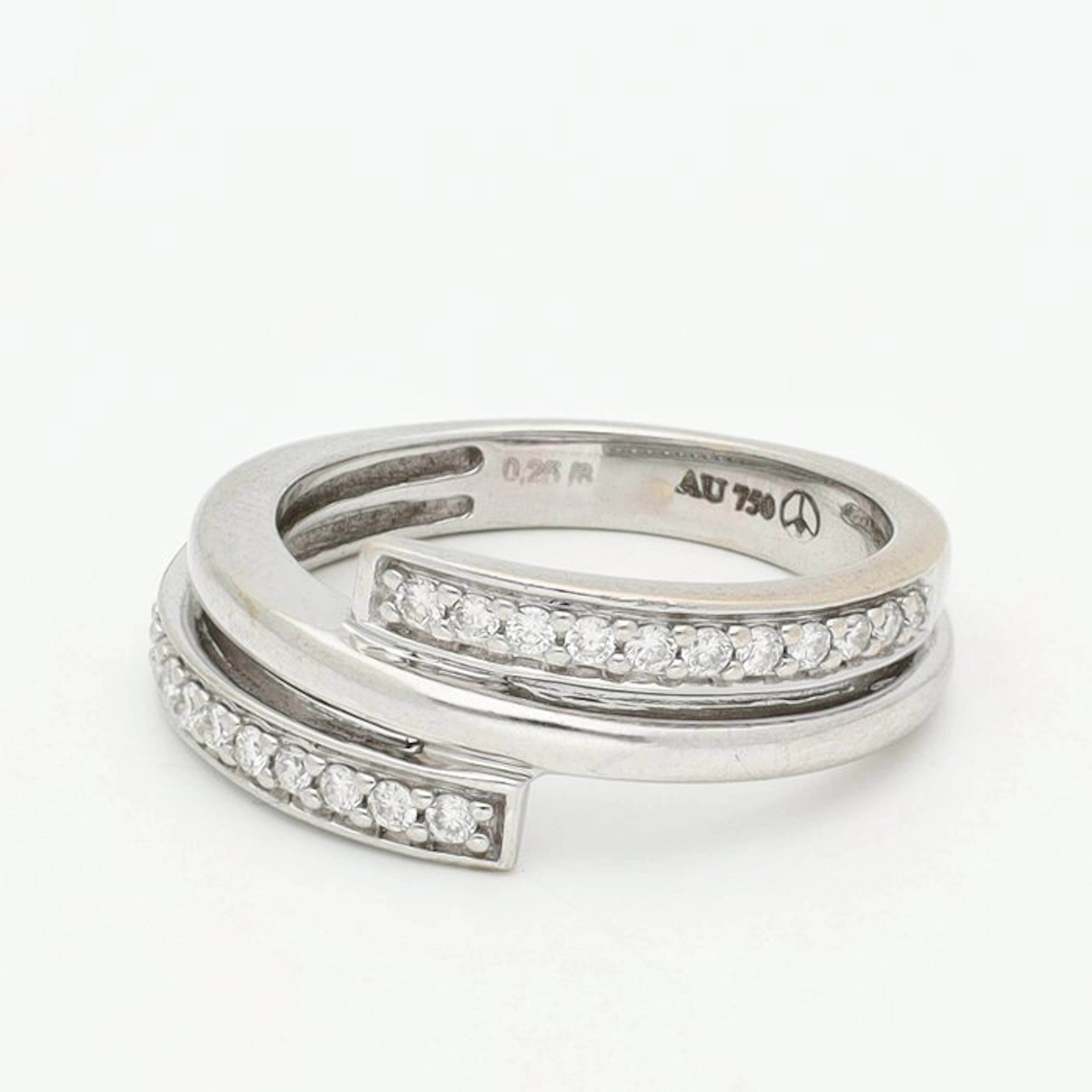 Ring - 18 kt. White gold - Brilliant-cut diamond