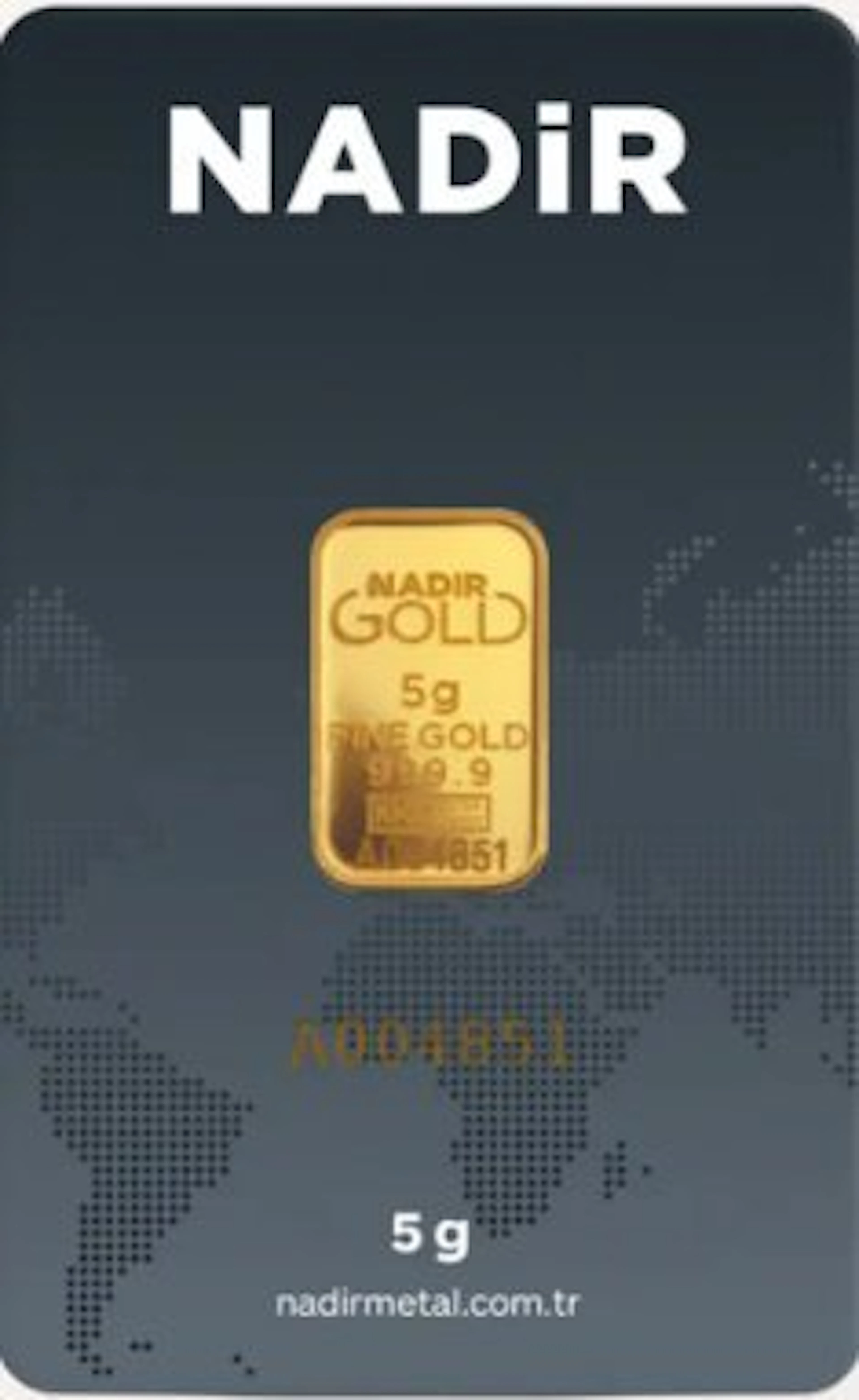 5 grams - Gold .999 - Nadir Metal Rafineri, Turkey - Sealed & with certificate