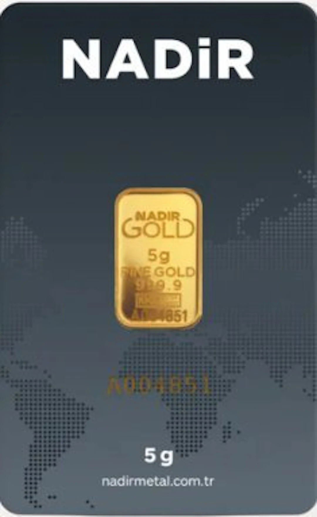 5 grams - Gold .999 - Nadir Metal Rafineri, Turkey - Sealed & with certificate