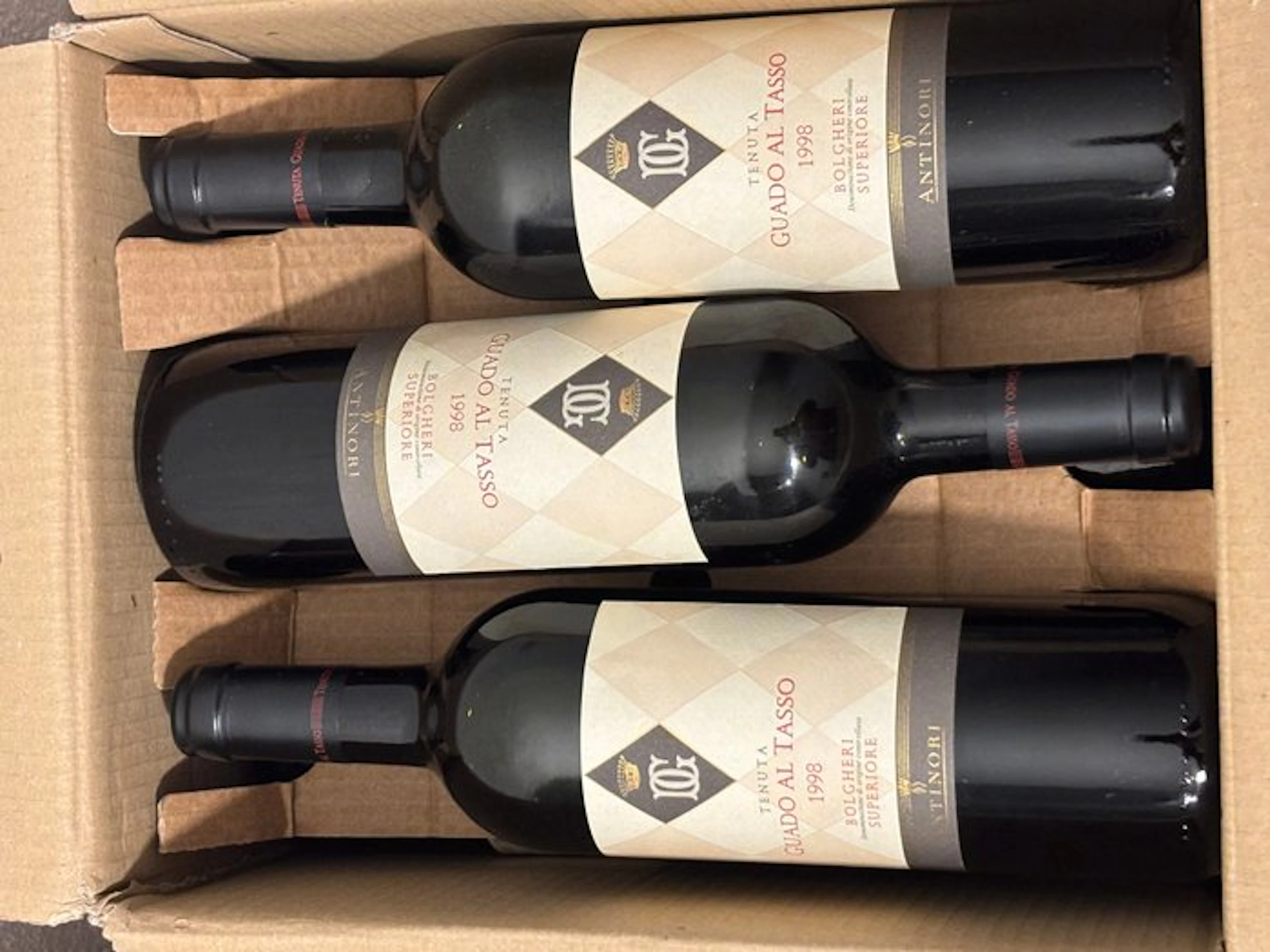 1998 Antinori, Guado al Tasso - Bolgheri Superiore - 3 Bottles (0.75L)