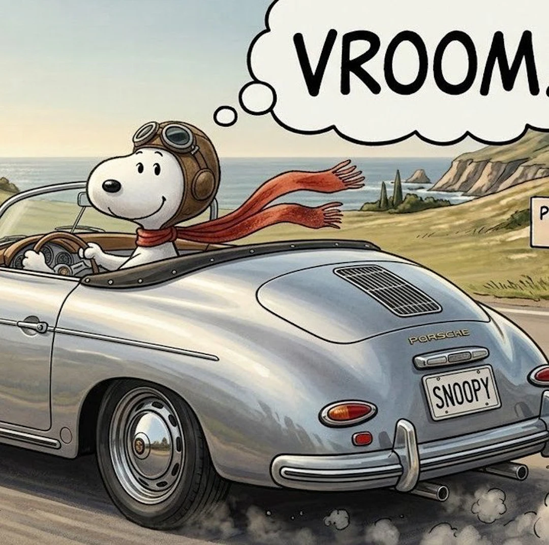 CREATIVE_HUB - Snoopy Porsche speedster gentlemen driver