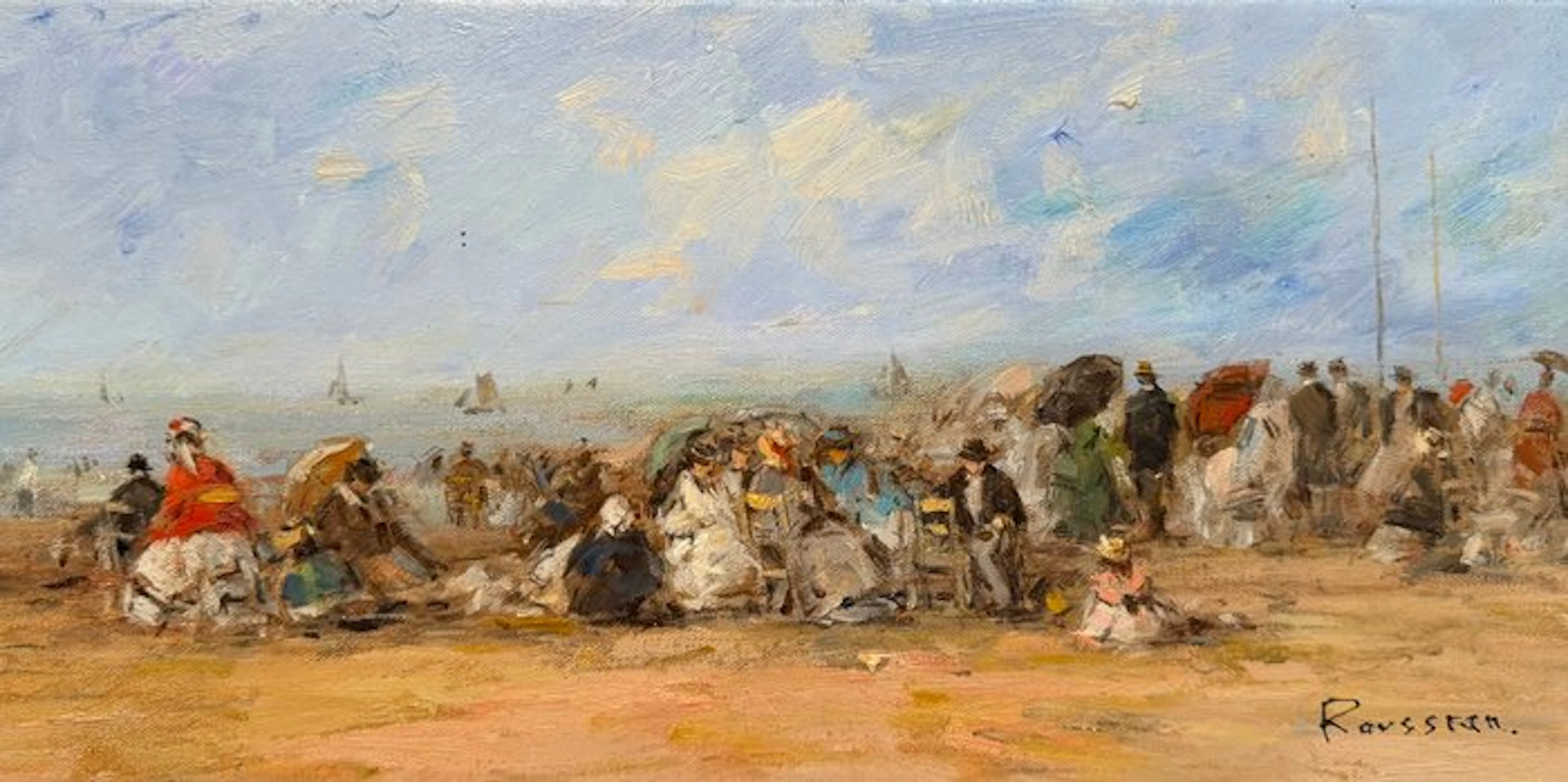 Camille Rousseau (1949) - Cabourg Plage – Élégantes au...