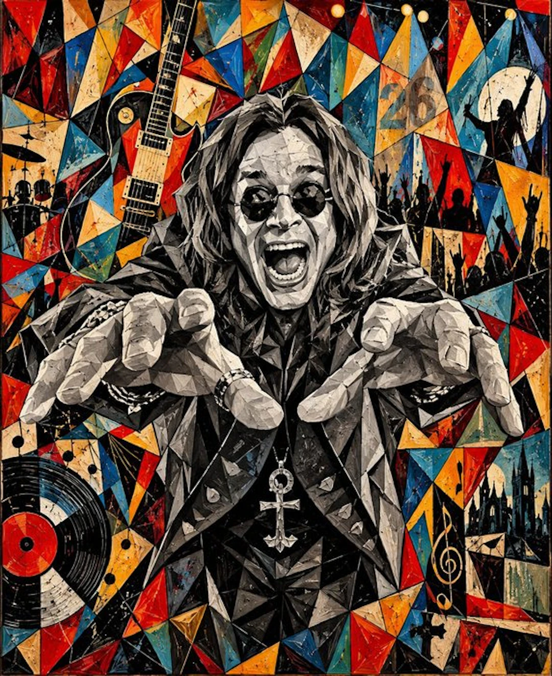 Raffaele De Leo - Ozzy Osbourne cubismo - 2026 - Fine Art...