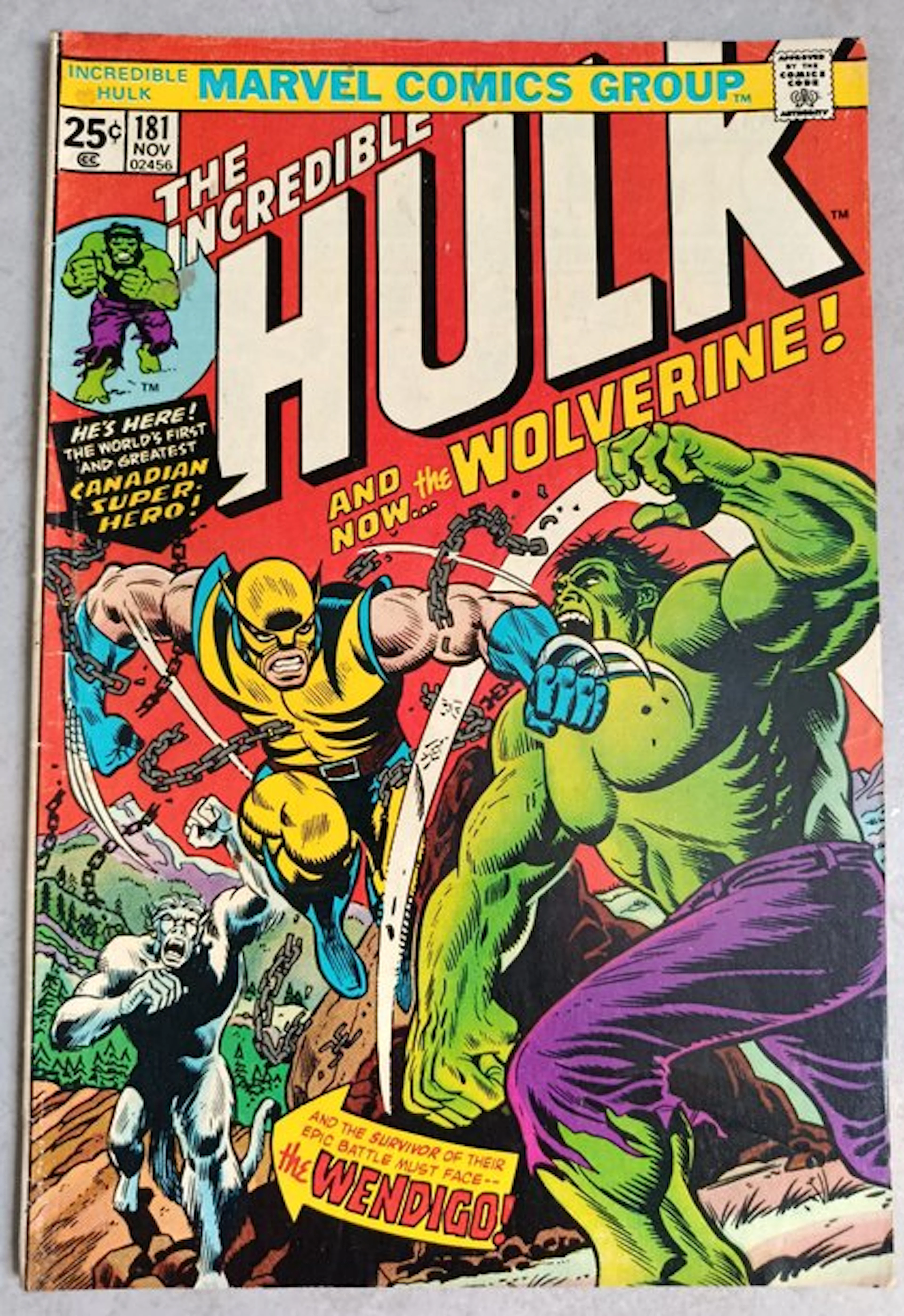 The Incredible Hulk #181 - And Now...the Wolverine! - 1st...
