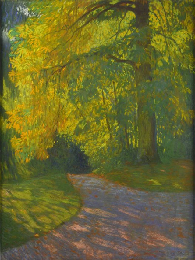 Jacques Jacobi (1877-1957). École Suisse. - Allée dans un parc.