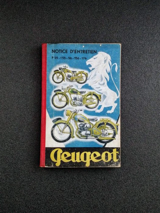1950s Peugeot P55-155-56-156-176 technical book • original manual