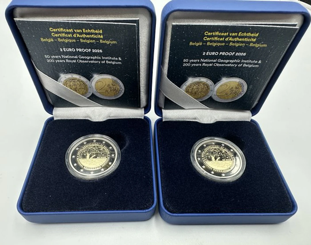 Belgium. 2 Euro 2026 "Geographic Institute and Royal...