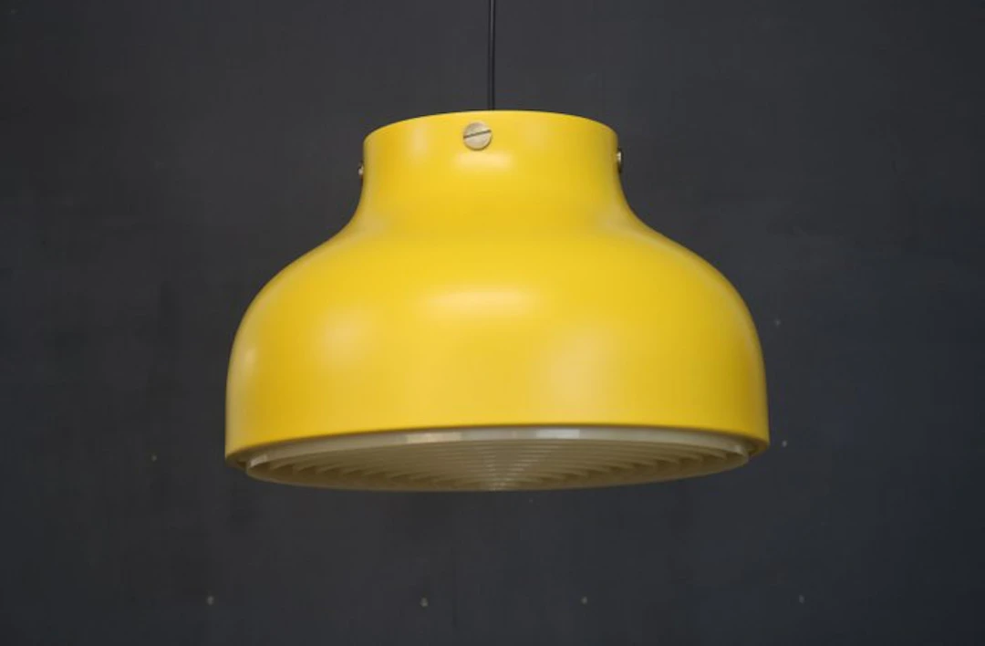 Lamp - Extra large yellow designer lamp - Aluminium, Plastic