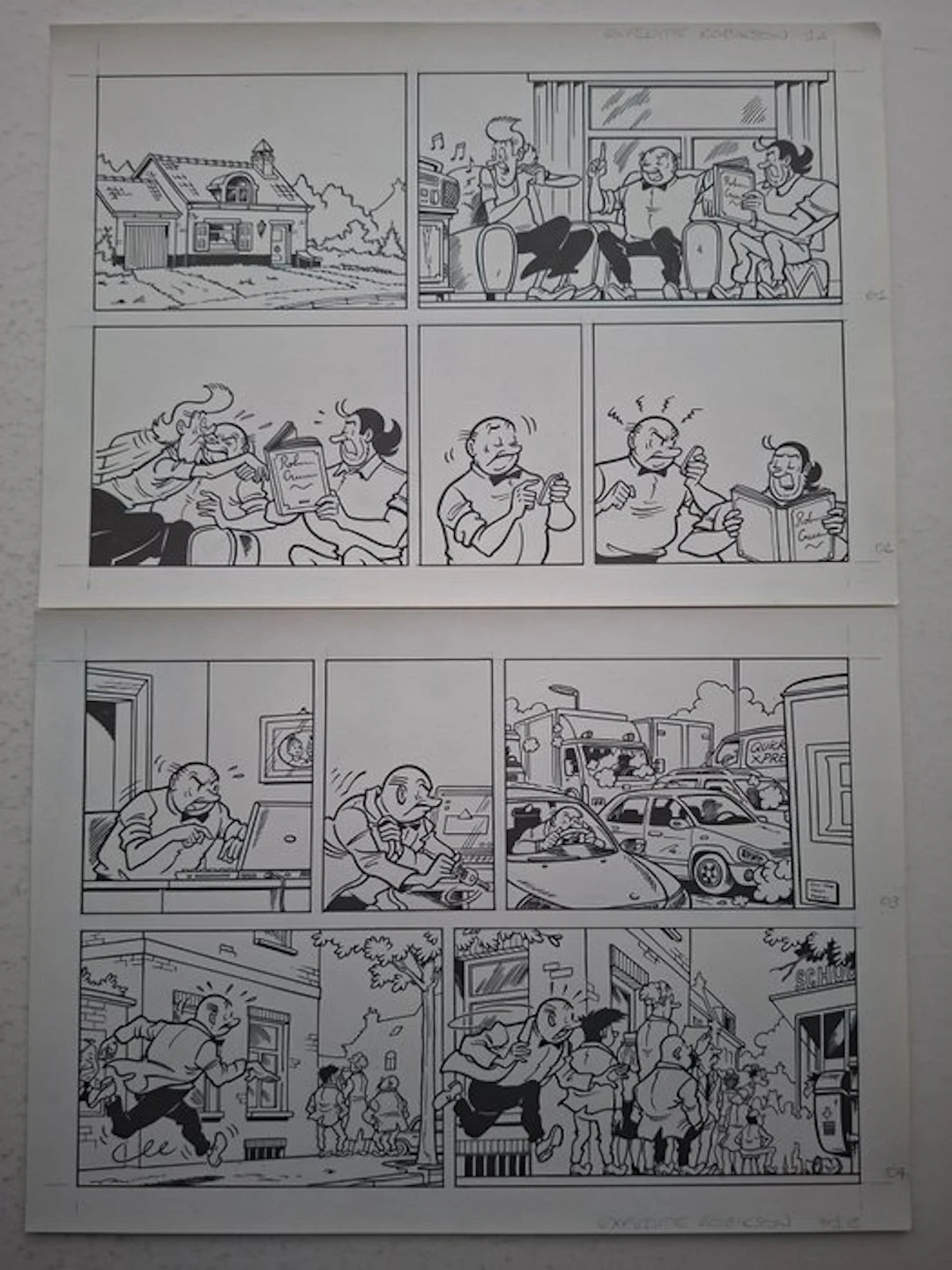Luc Morjaeu - 1 Original page - Suske en Wiske - Expeditie Robikson