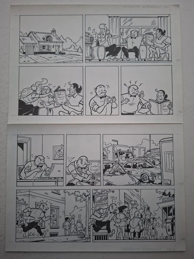Luc Morjaeu - 1 Original page - Suske en Wiske - Expeditie Robikson