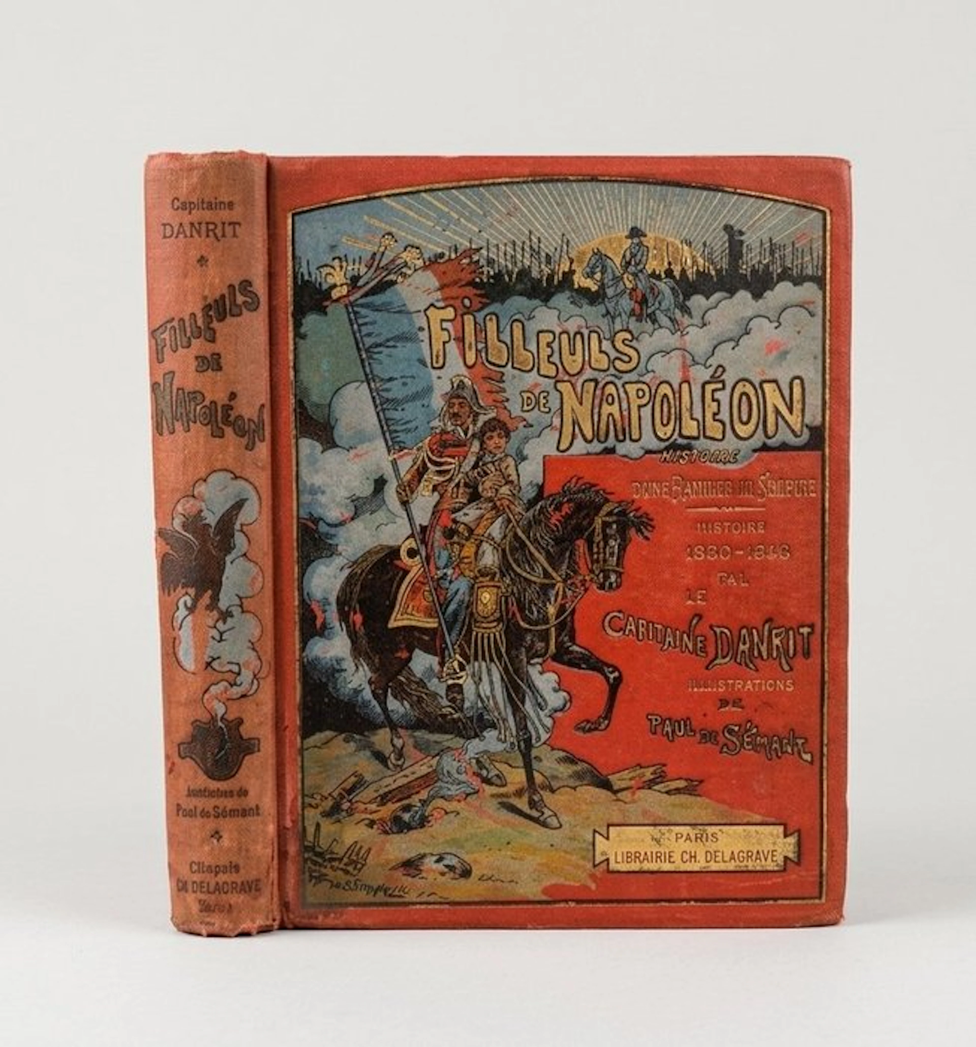 Capitaine Danrit - Filleuls de Napoléon - Cartonnage d'editeur polychrome