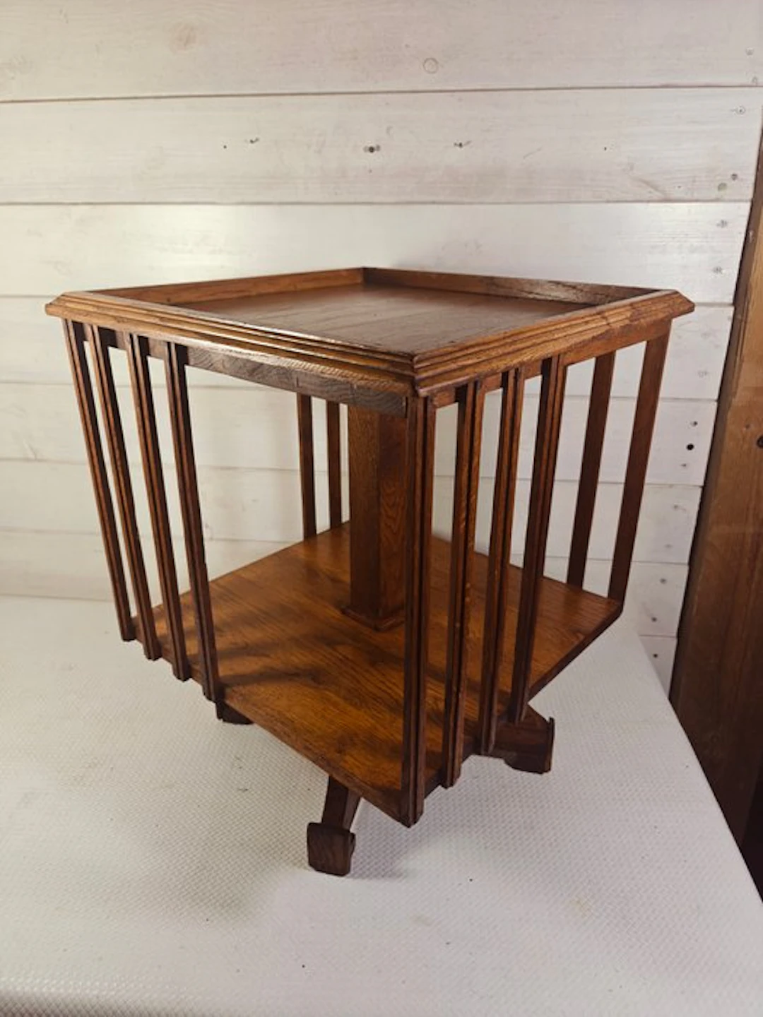 Prachtige Antieke eikenhouten draaibare boekenkast - Bookcase - oak wood