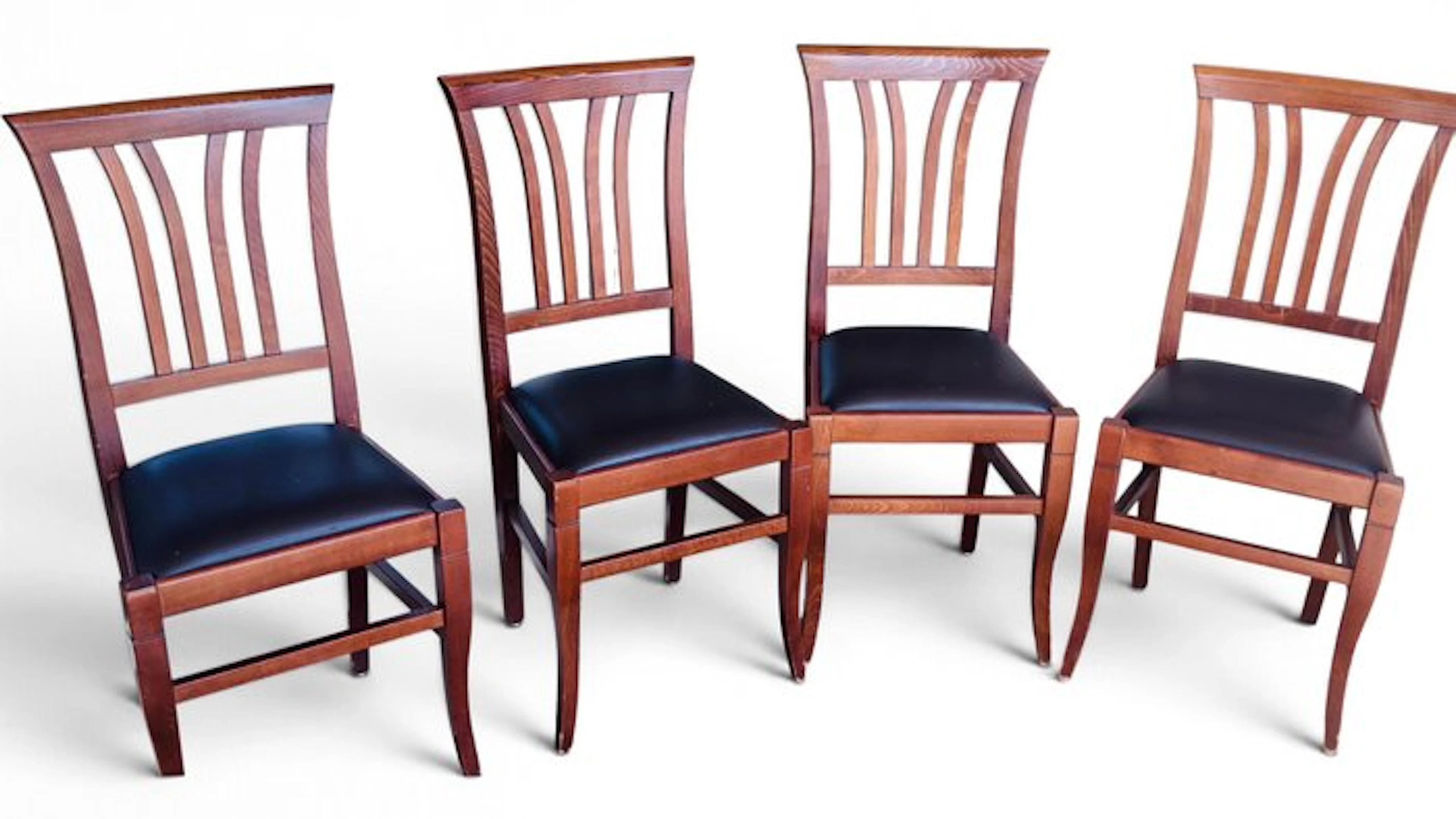 Chair (4) - Wood - Set of 4 Italian Modern chairs