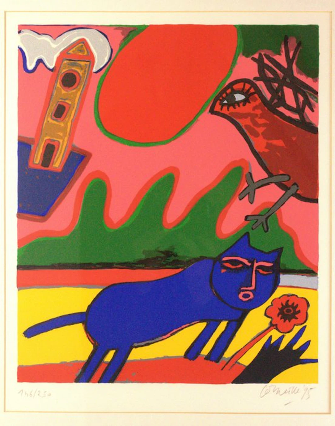 Corneille (1922-2010) - Chat bleu