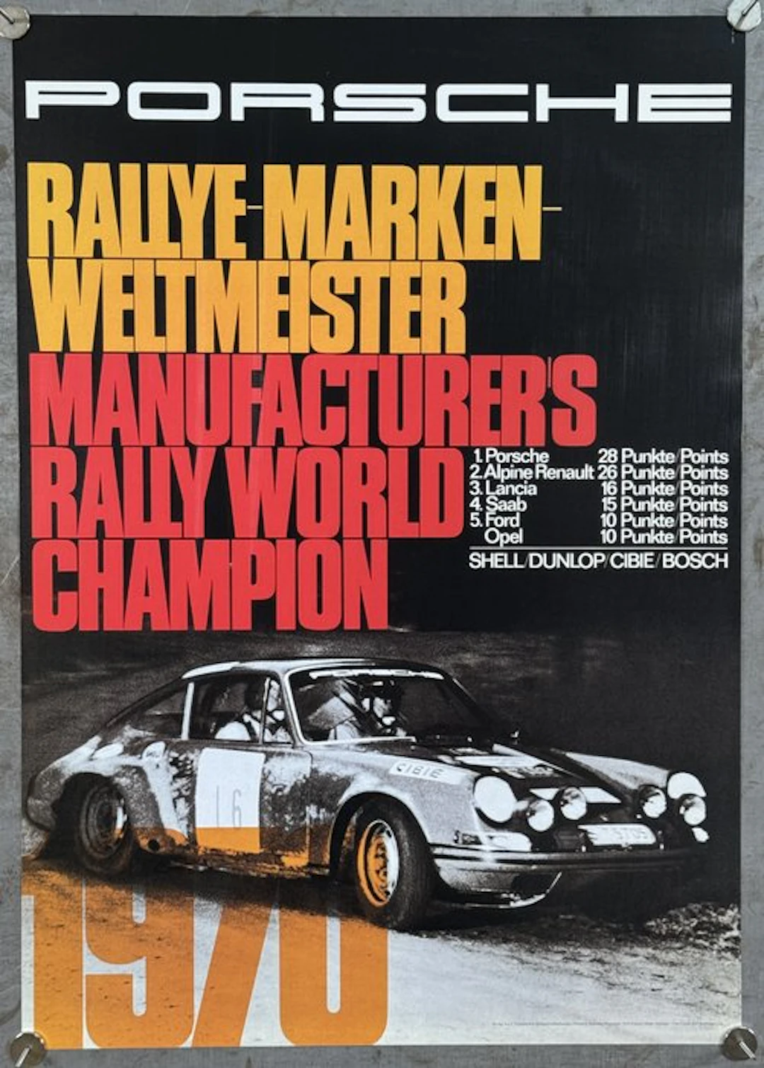Porsche - Rallye Marken Weltmeister 1970 | poster...