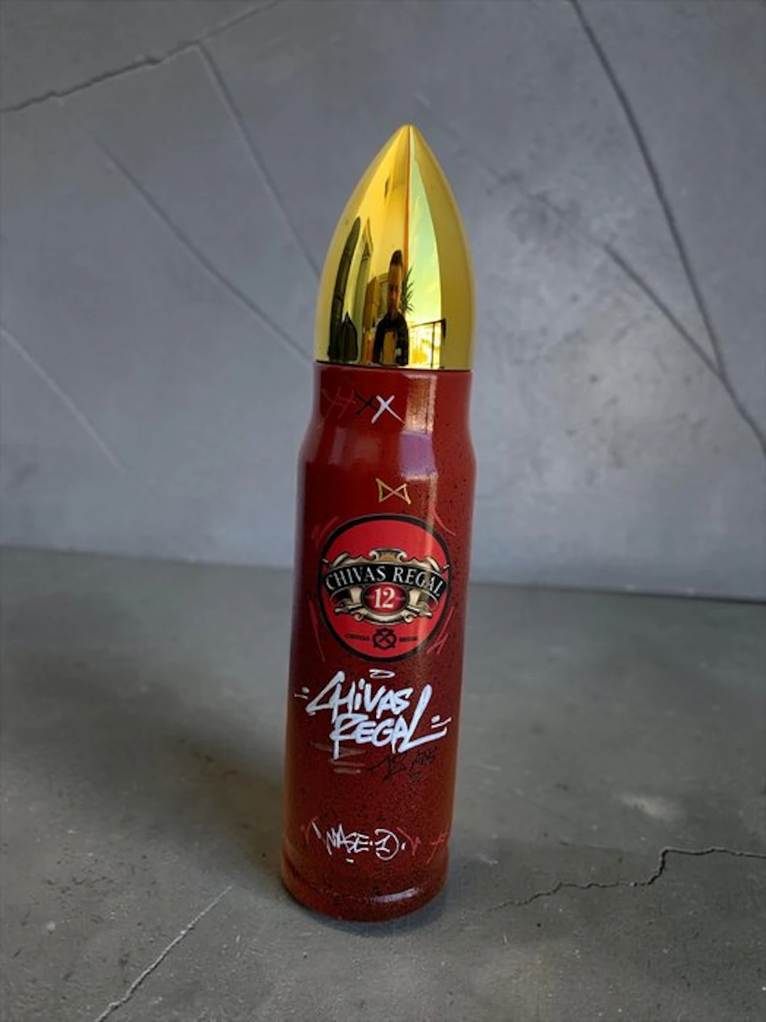 WASE - Figurine - BALLE XXL BACARDI RHUM CUSTOM ROUGE - Aluminium