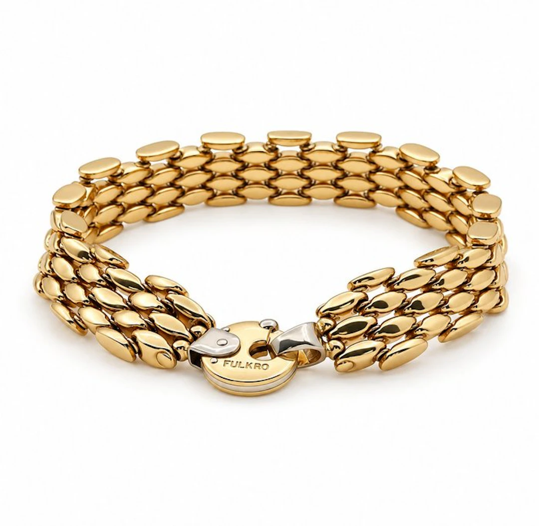 Bracelet - 18 kt. Yellow gold, White gold - Made in Italy - FULKRO