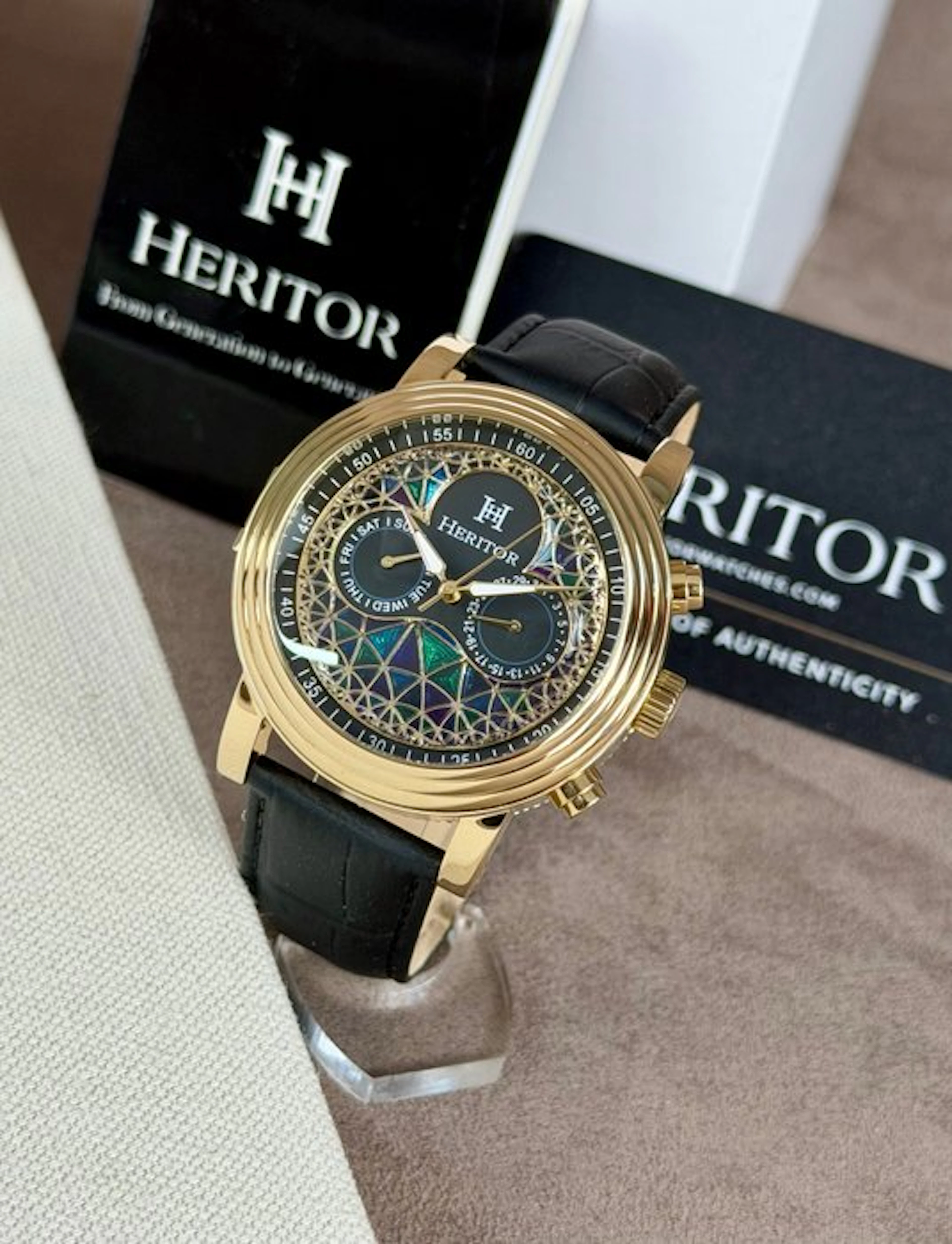 Heritor - Automatic Legacy - Day/Date - Gold/Black - No...