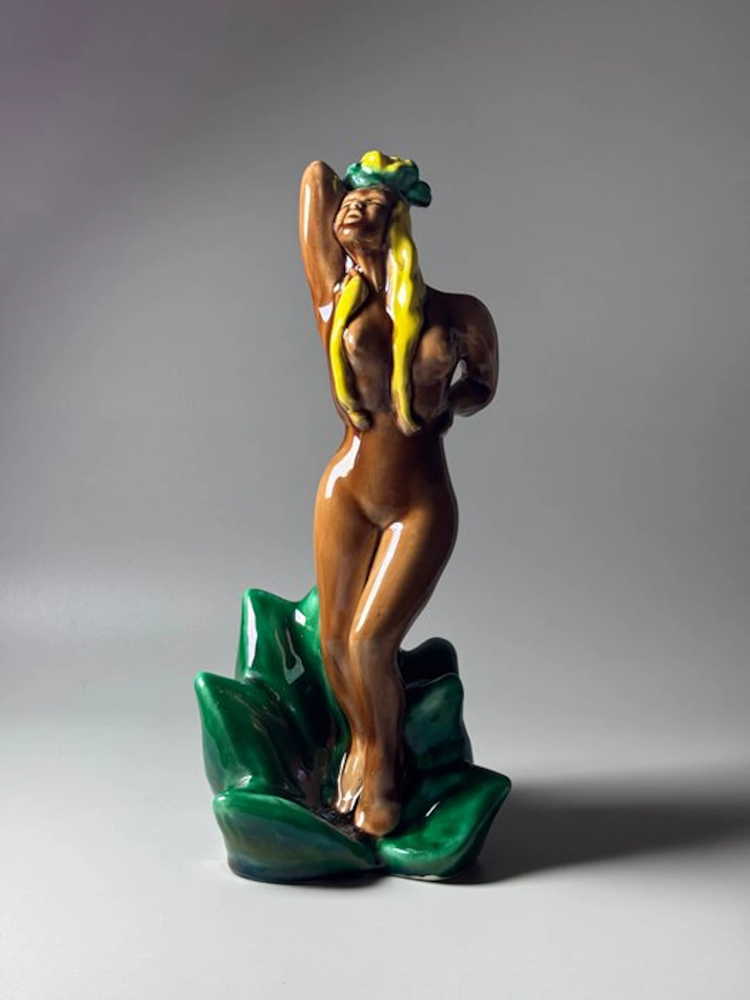 Vallauris - Création A. Forlay - Bottle - Nude Figural Ceramic Bottle - Ceramic
