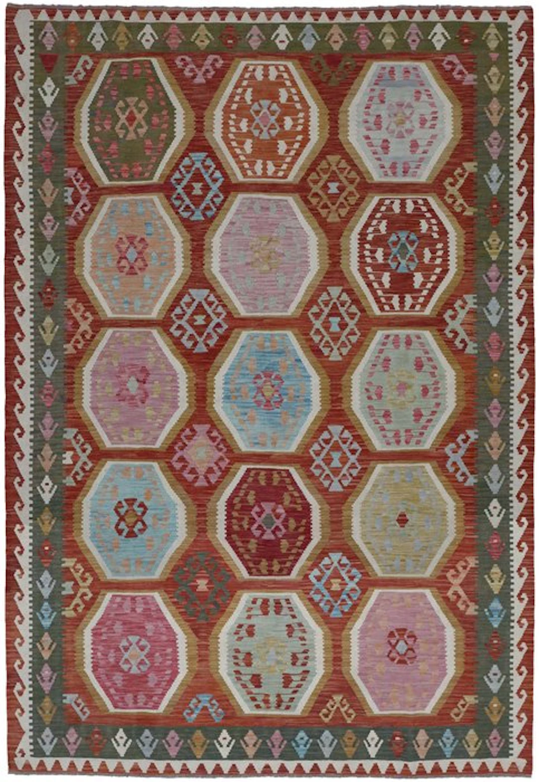 Handwoven Designer Kilim – Afghan Design - Kelim - 292 cm - 204 cm