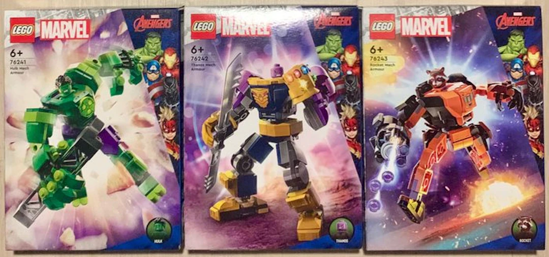 LEGO Set - Marvel - 3x Marvel Mech Armour [76241 - 76242 - 76243] New