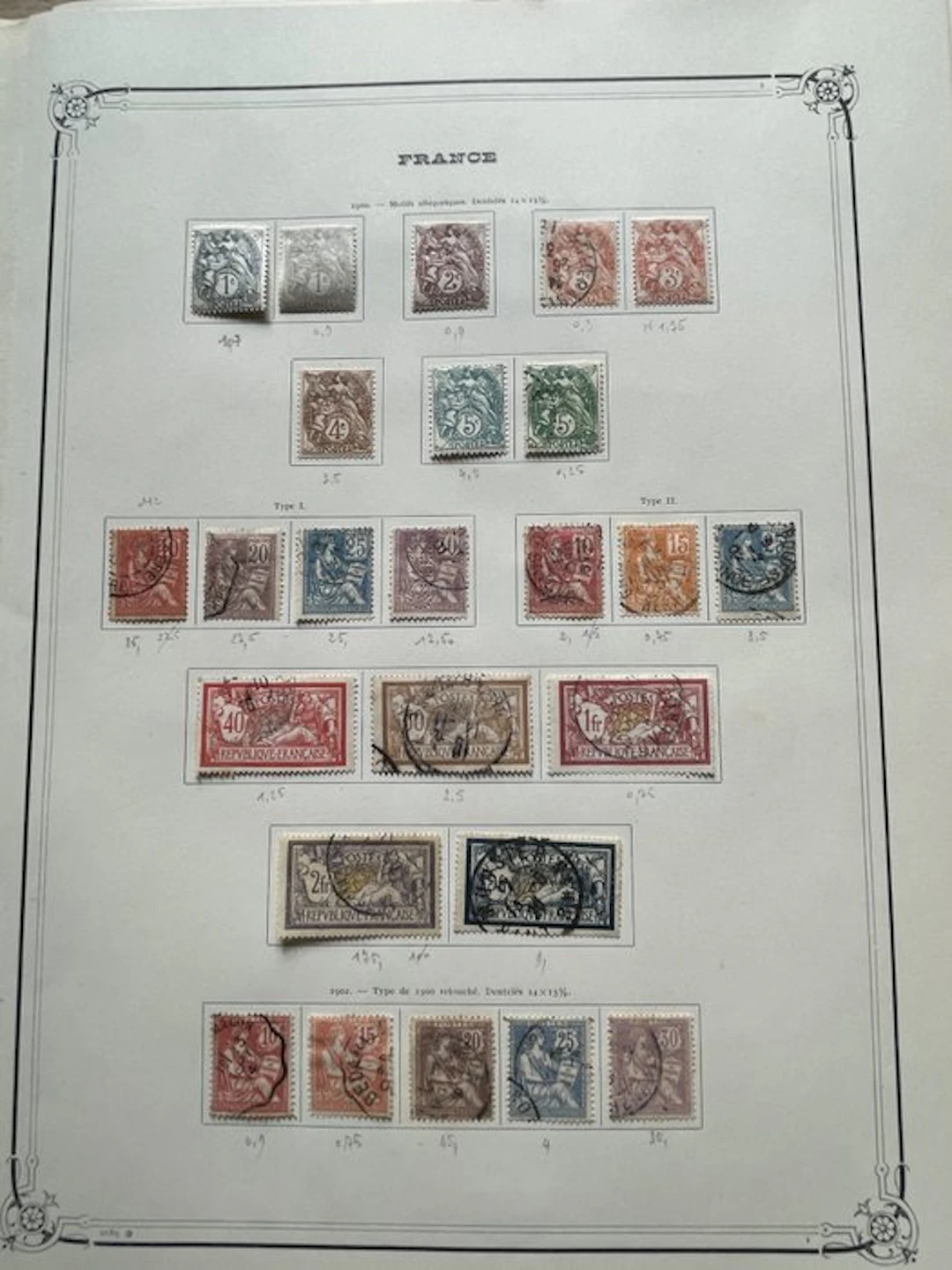 France 1900/1939 - superbe collection de timbres