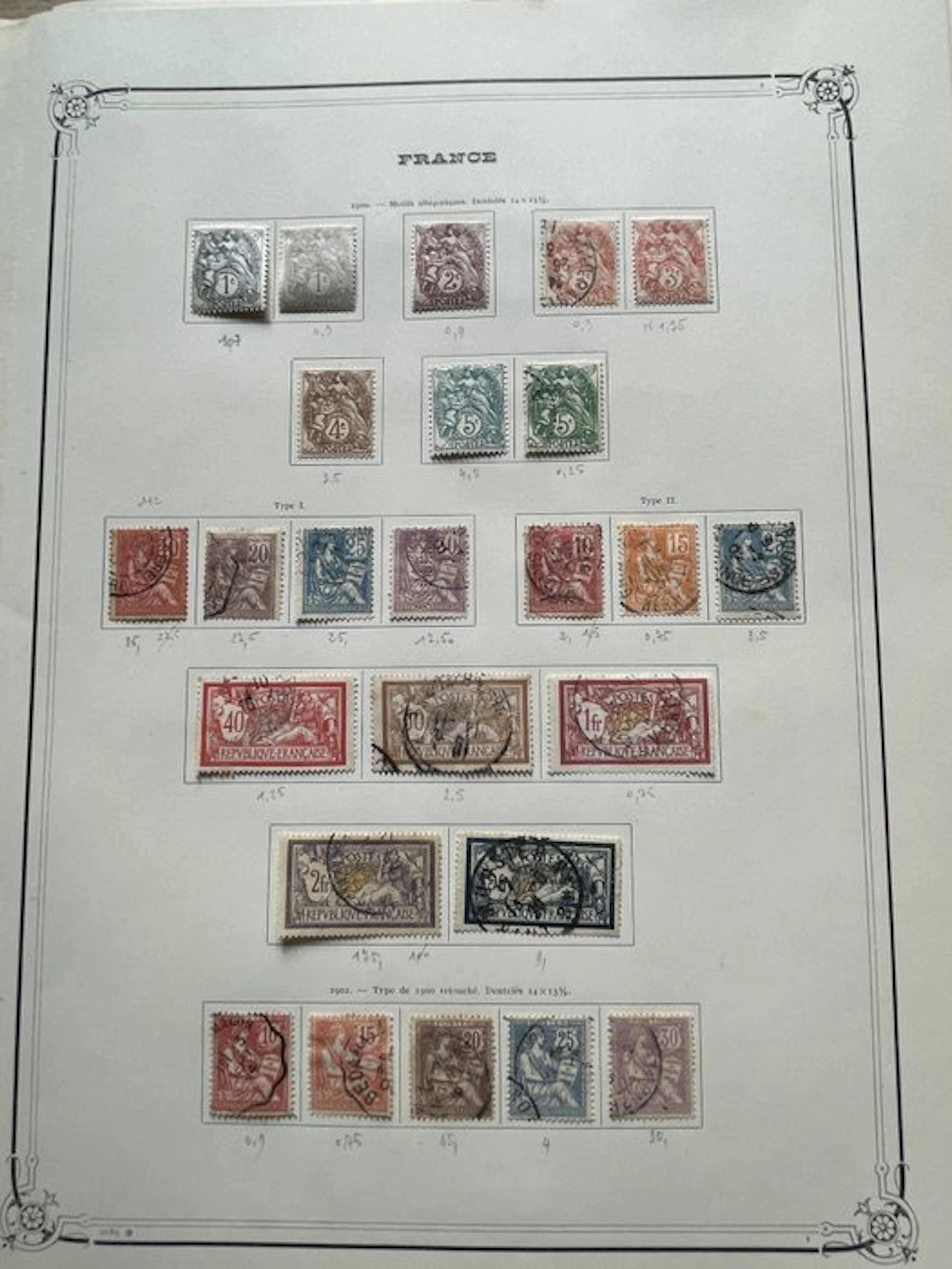 France 1900/1939 - superbe collection de timbres
