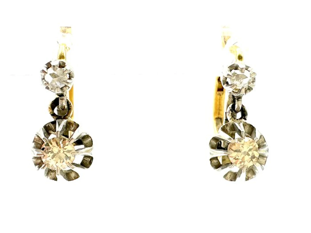 No reserve price - Earrings - 18 kt