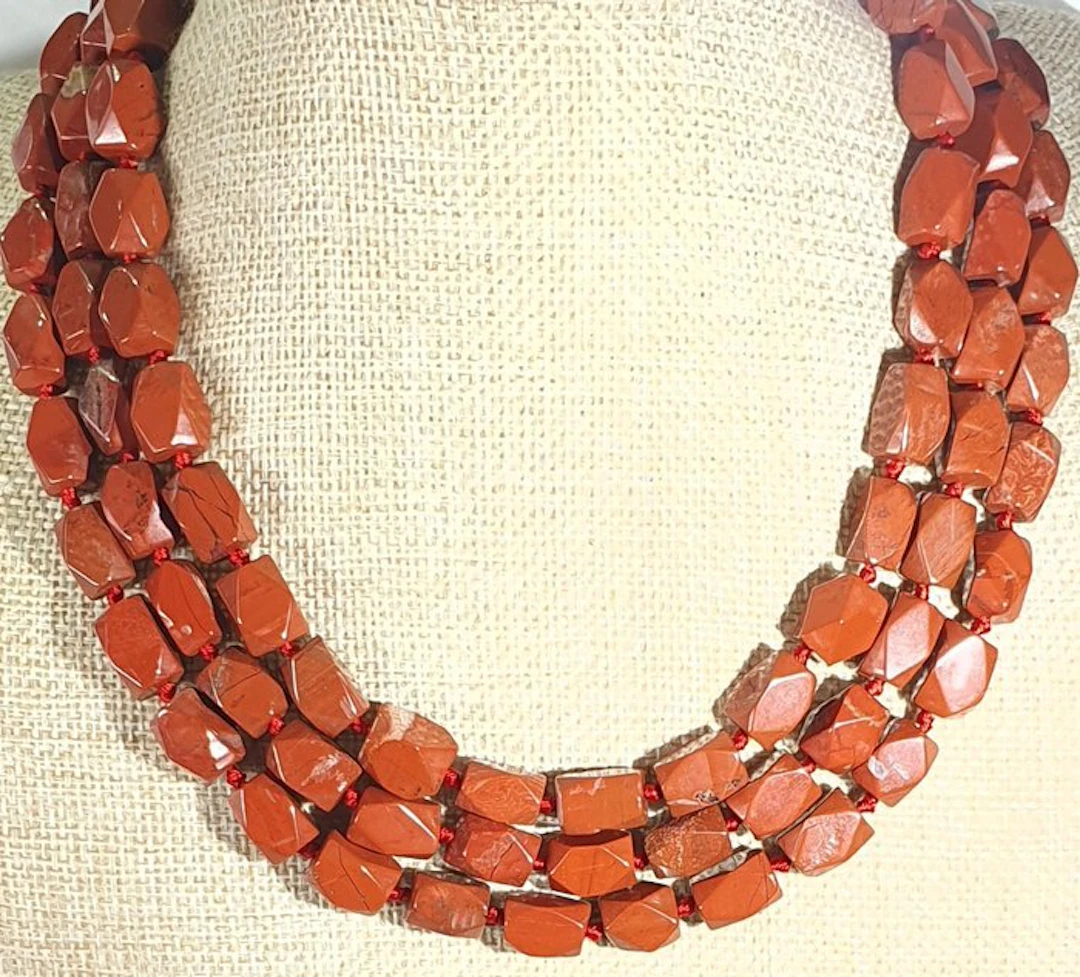 Natural Faceted Red Jasper - VERY RARE - Energy and...