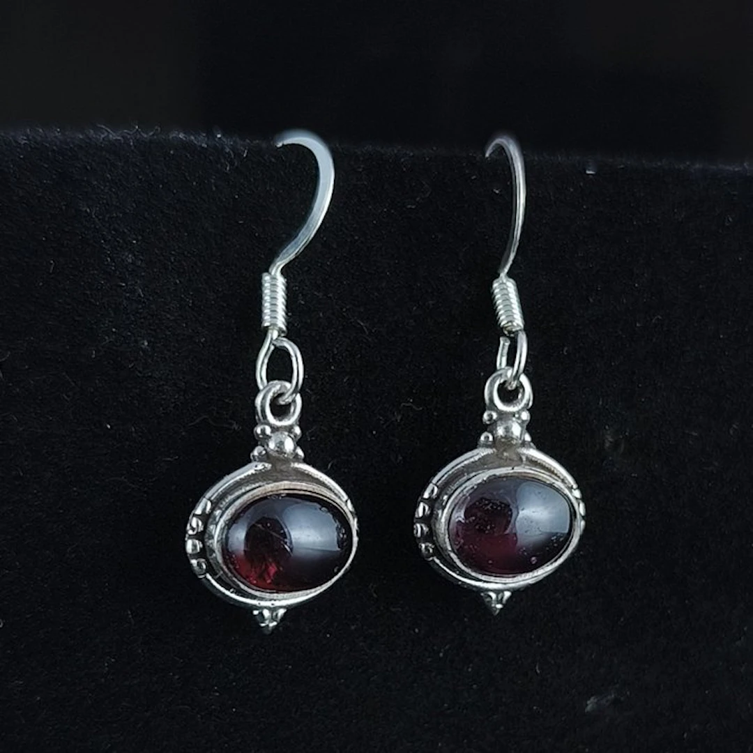 Garnet Earrings- 2.93 g