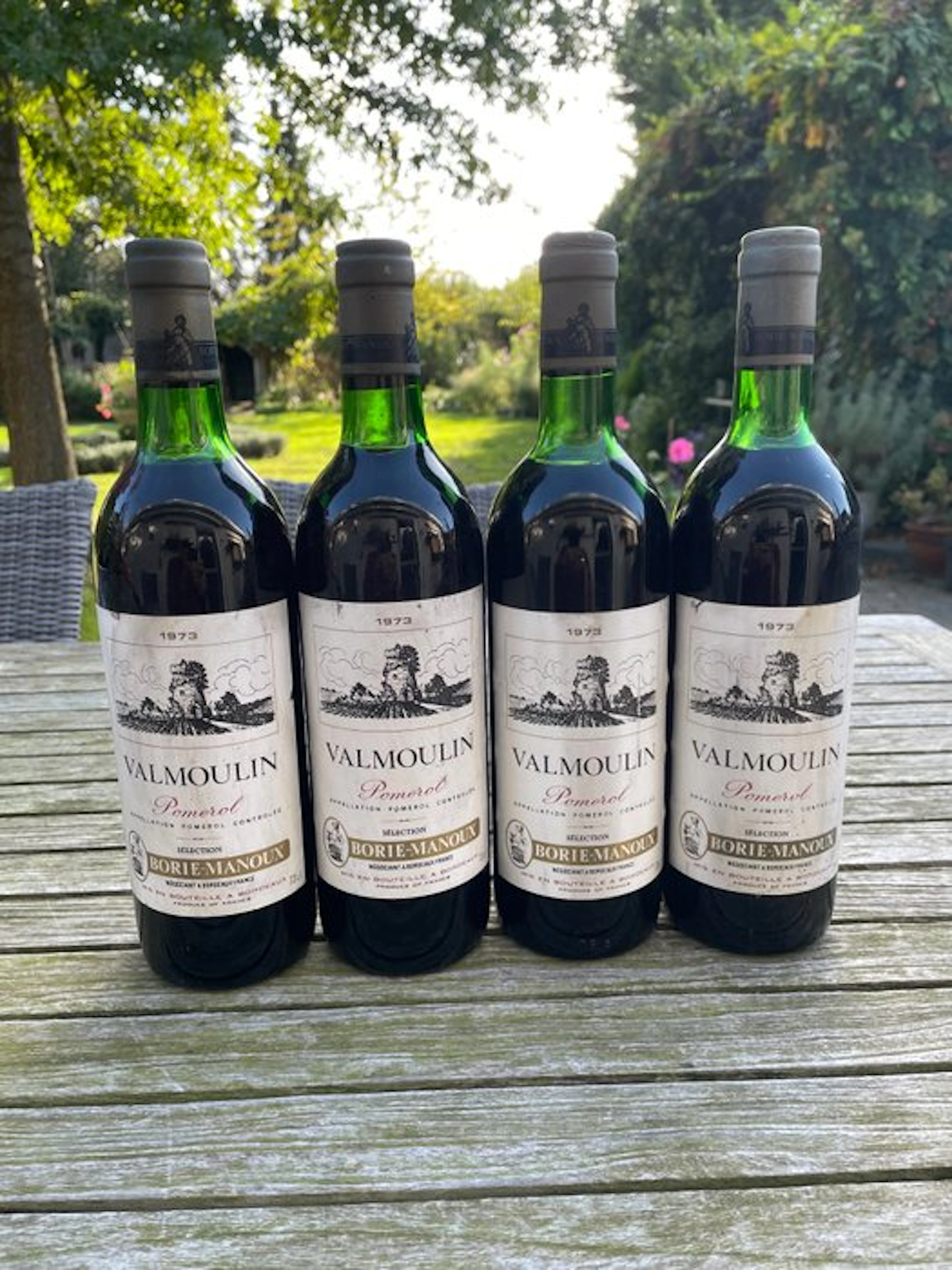 1973 Valmoulin, Borie Manoux - Bordeaux, Pomerol - 4 Bottles (0.75L)