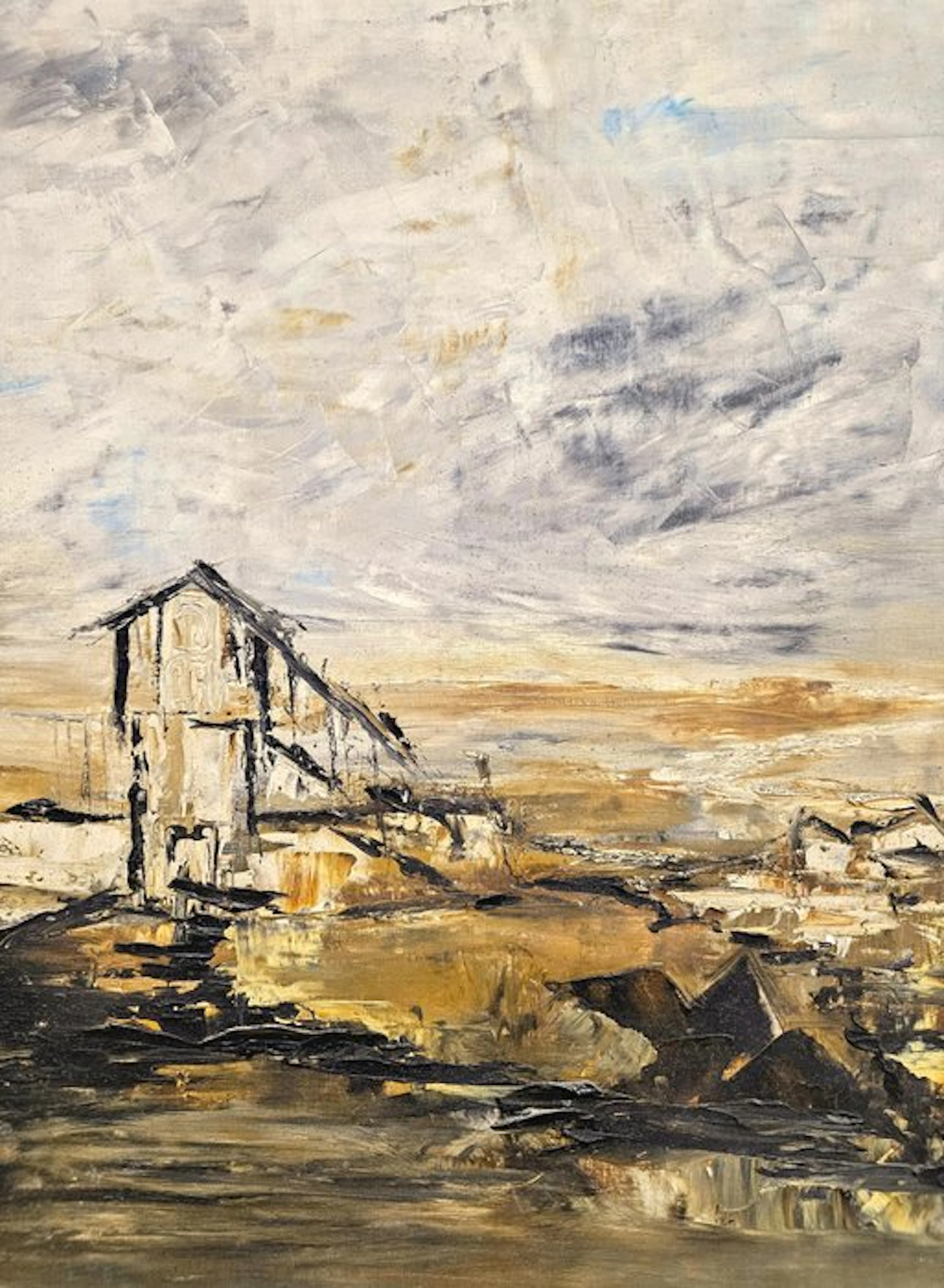 European Expressionist School (XX) - Textural Landscape