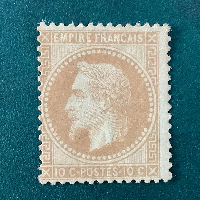 France 1867 - 10 cent Napoleon Laureate - MH - Yvert 28A