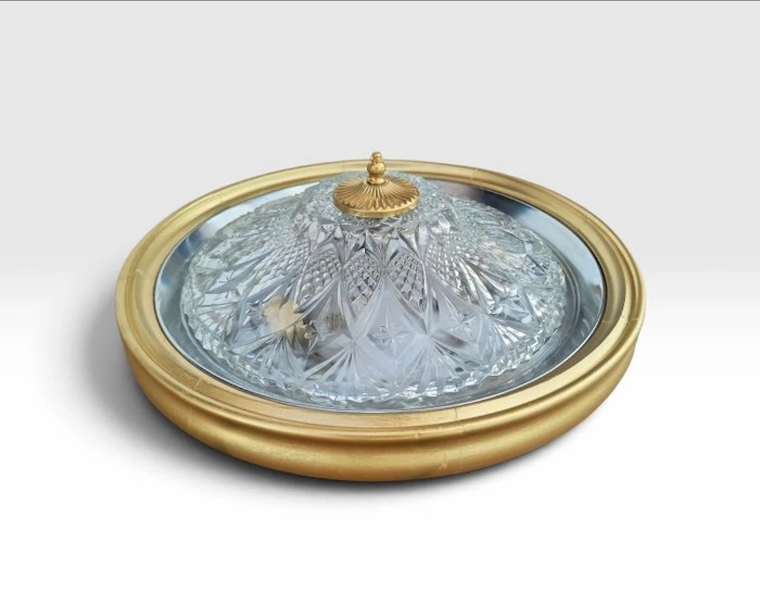 Ceiling lamp - wood, glass
