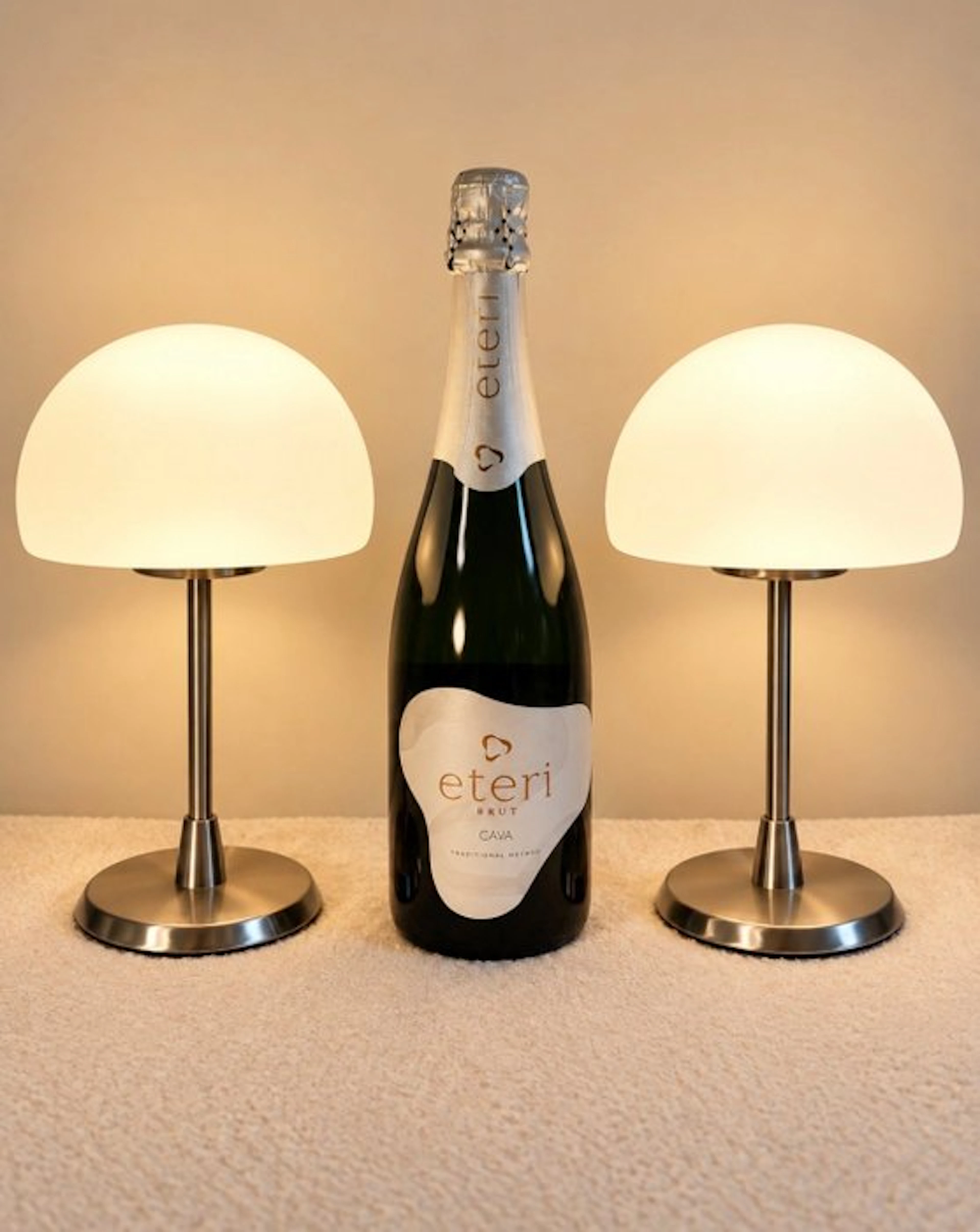 Fabas Luce - Table lamp (2) - Mushroom - Glass, Steel - Italian Design Mushroom