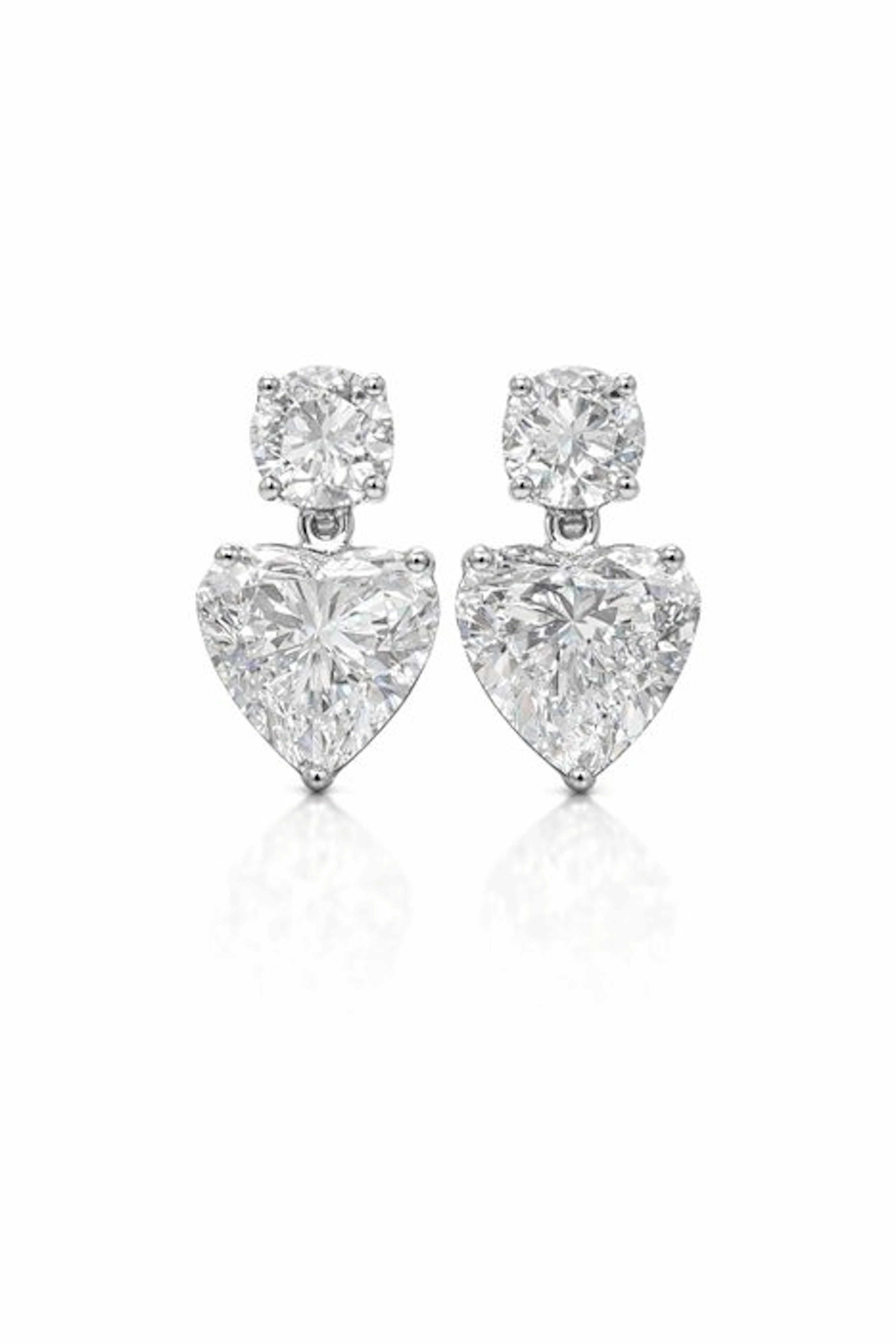 Earrings - 14 kt. White gold - 8.13ct. tw. Diamond (Lab-grown) - Diamond